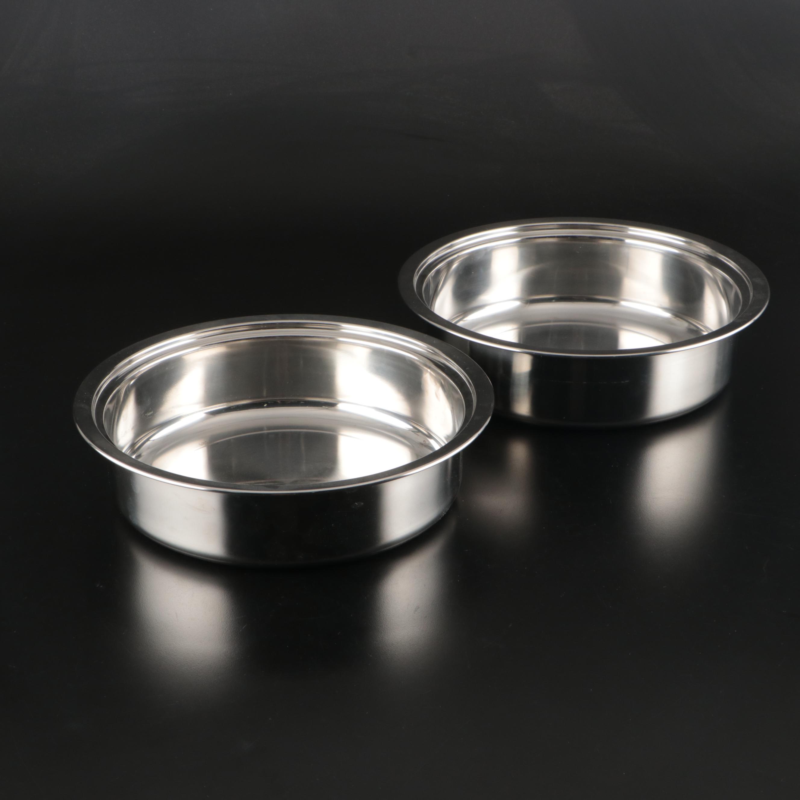 Kirkland 5 Qt Stainless Steel Chafing Dishes with Glass Lids and Lid Holders