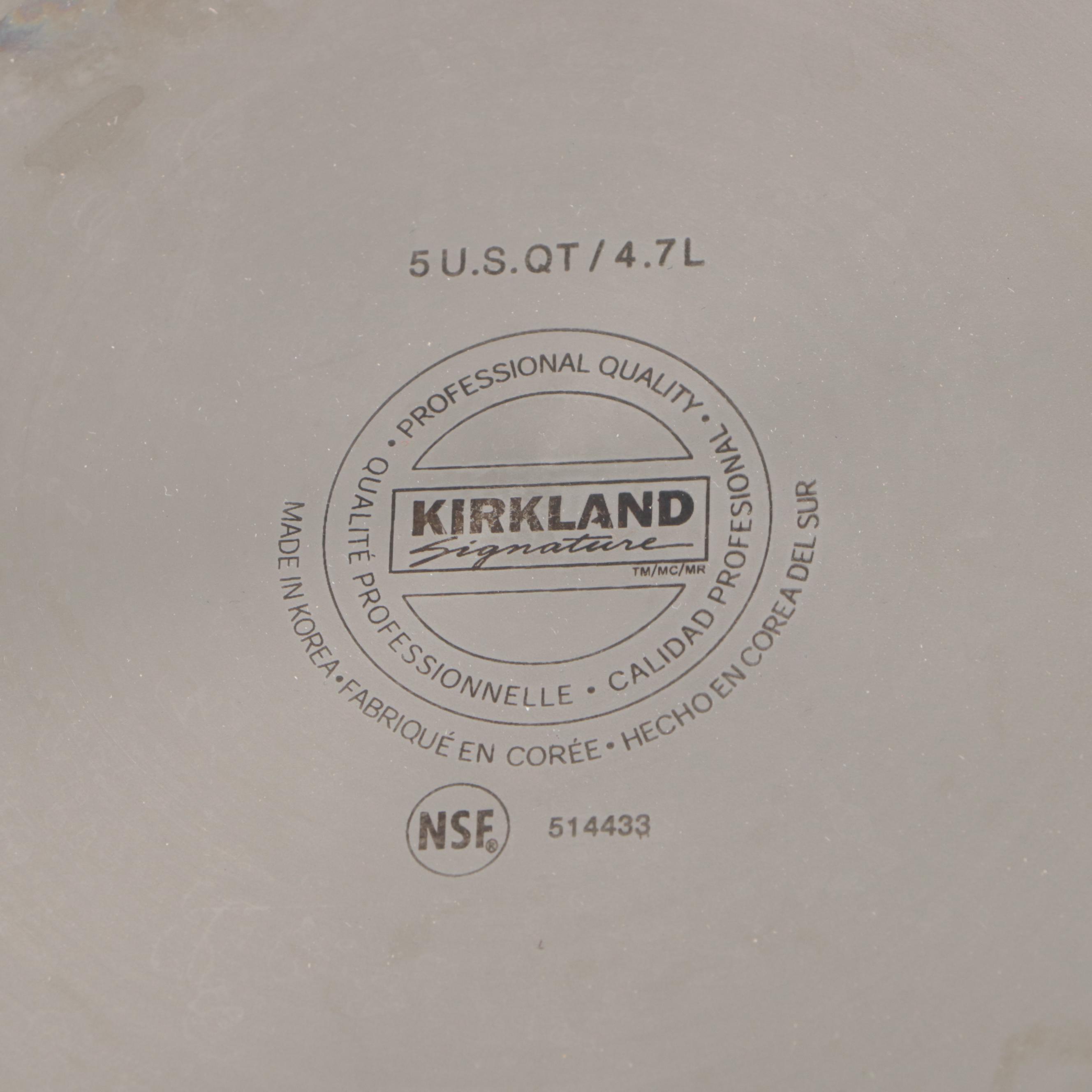 Kirkland 5 Qt Stainless Steel Chafing Dishes with Glass Lids and Lid Holders