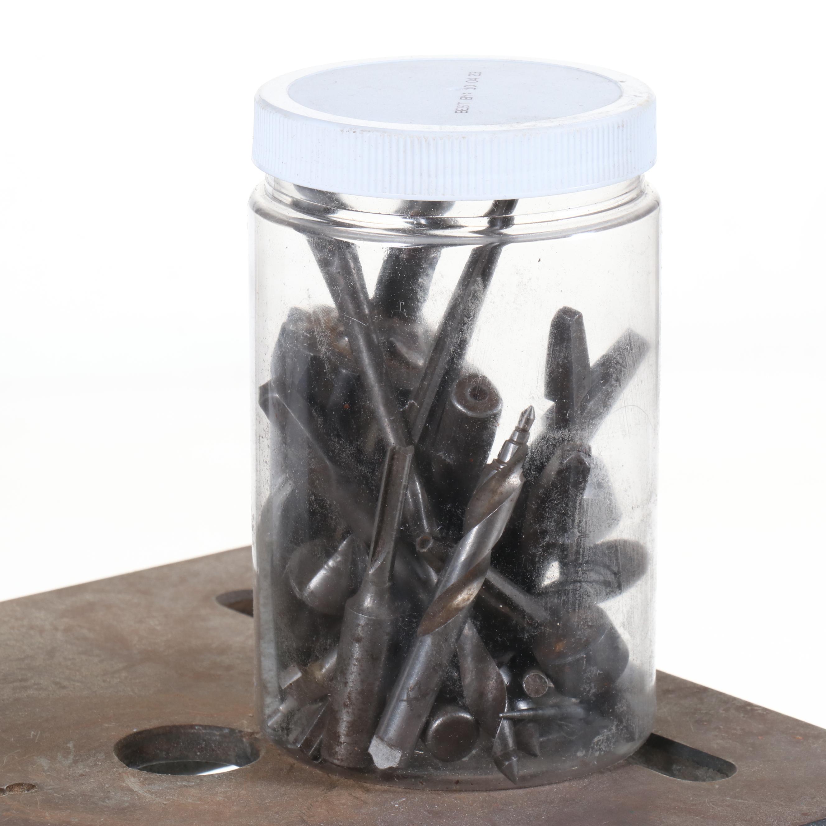 Delta Standing Drill Press on Casters with Drill Bits