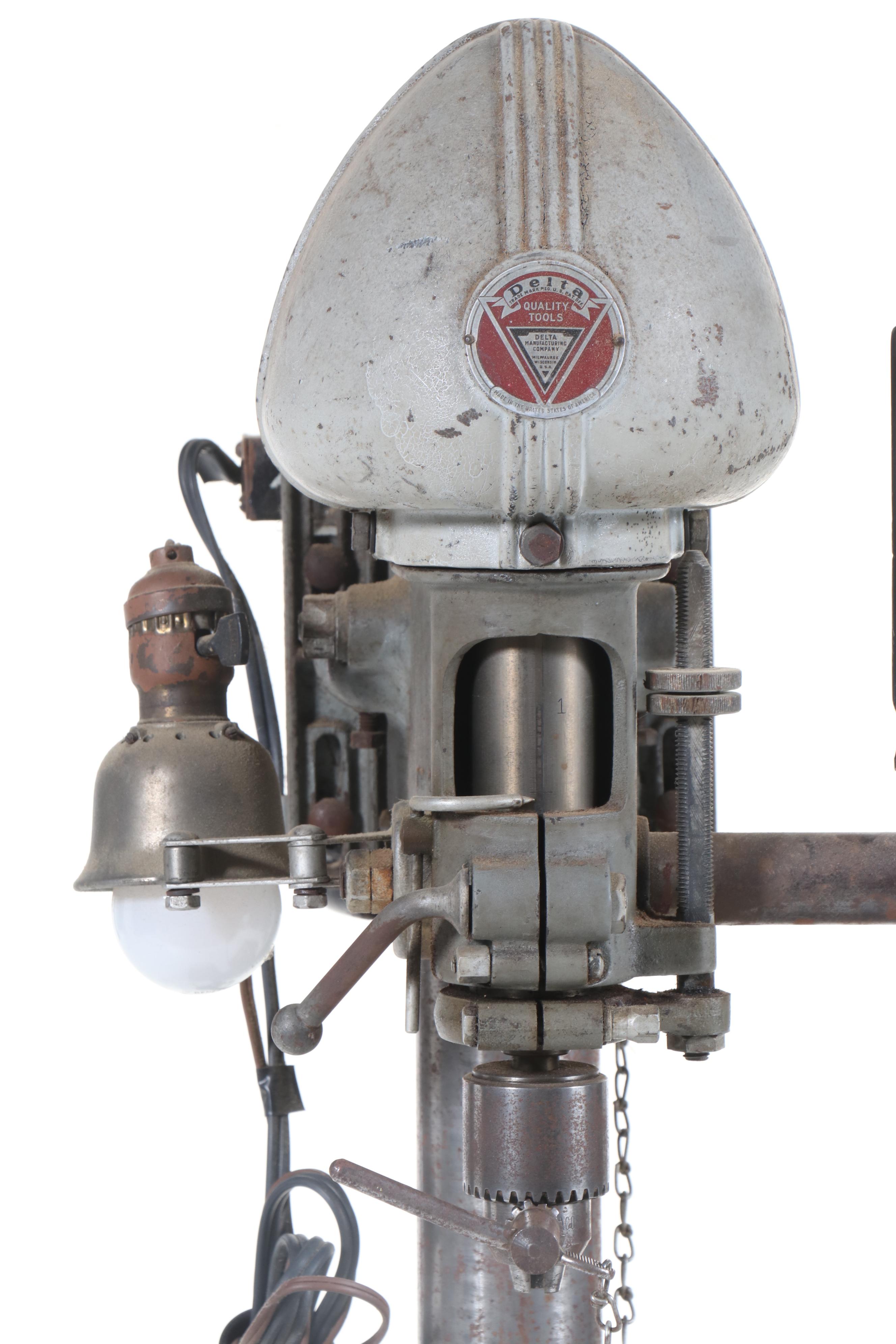 Delta Standing Drill Press on Casters with Drill Bits