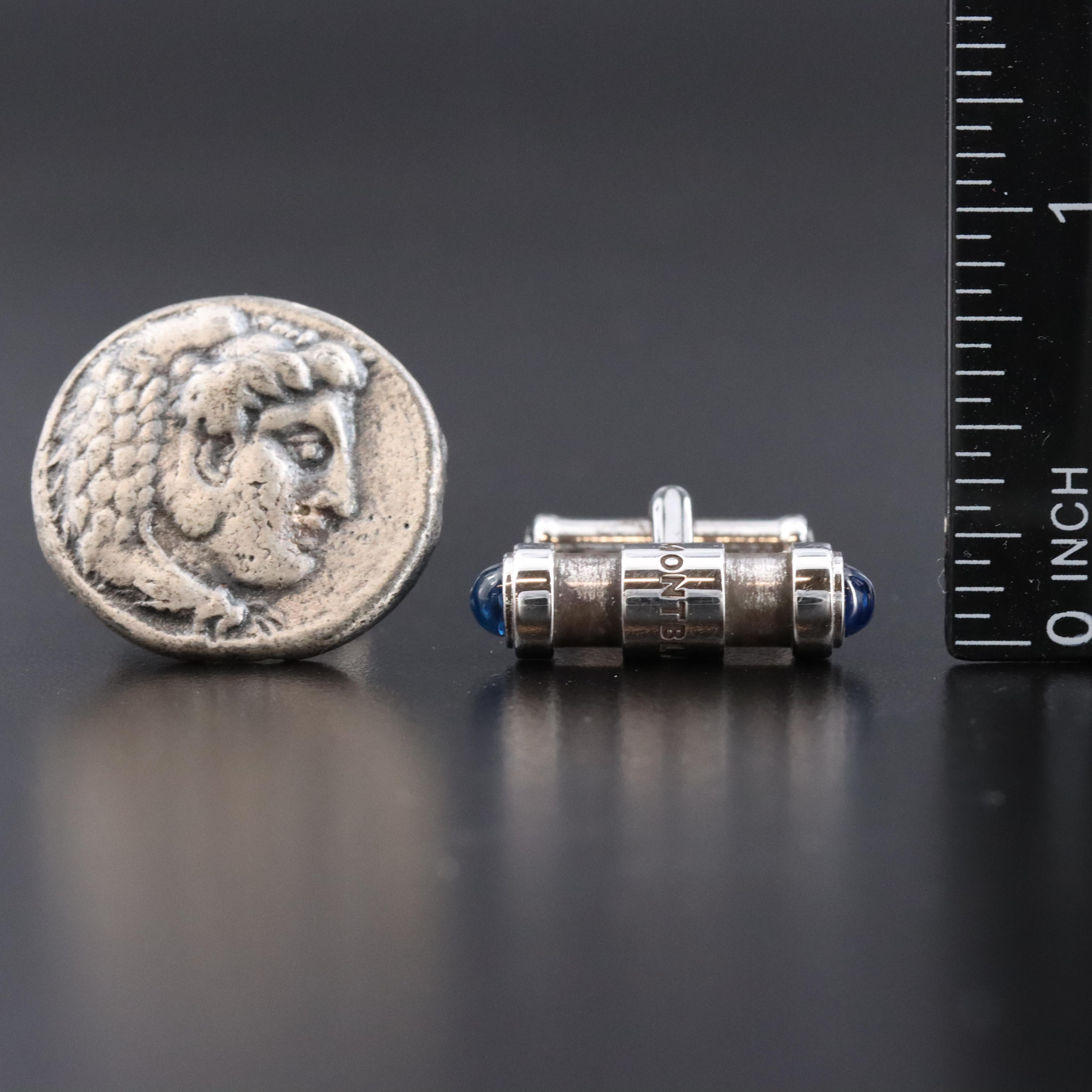 Montblanc Sterling and Replica Drachm Coin Cufflinks