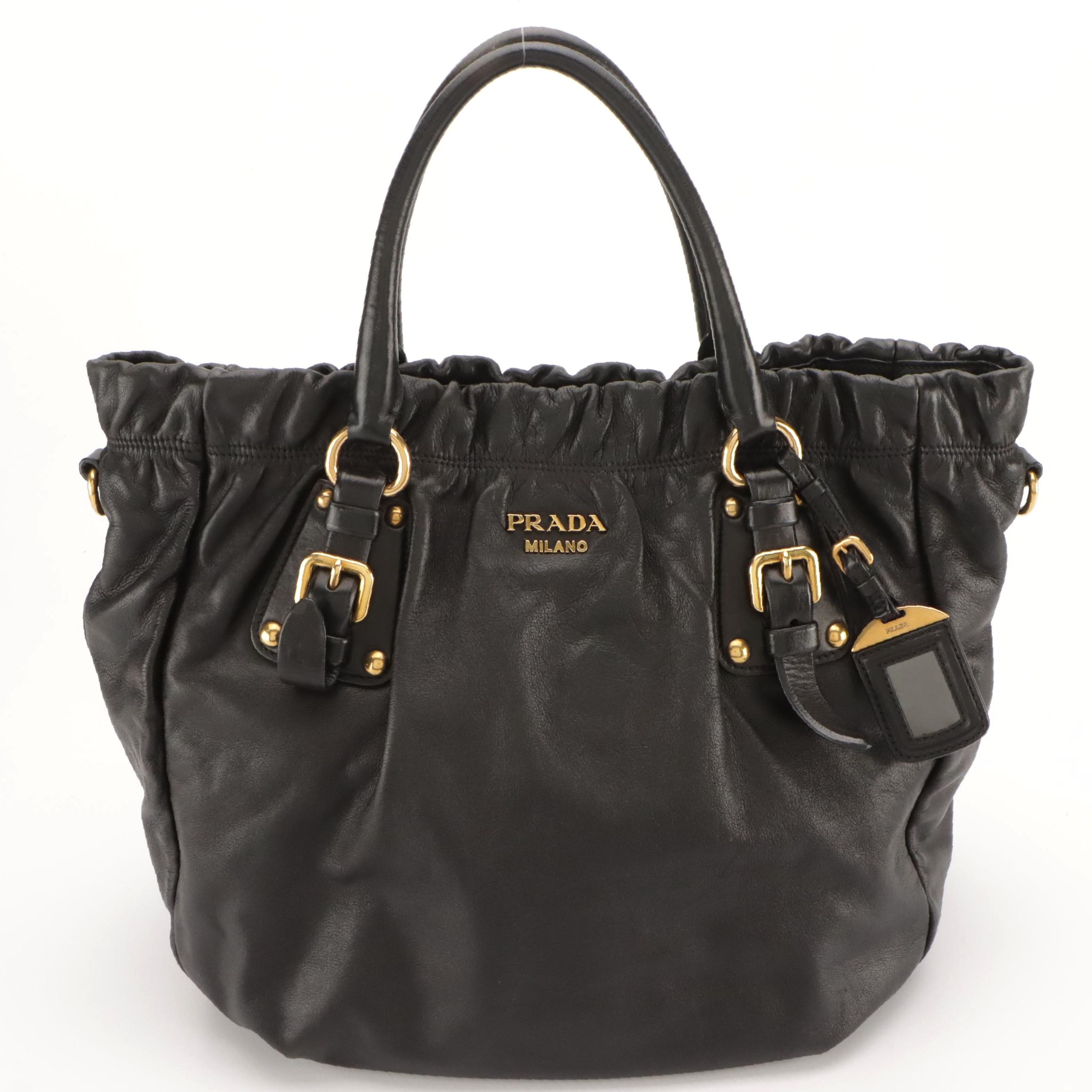 Prada Black Leather Two-Way Bag