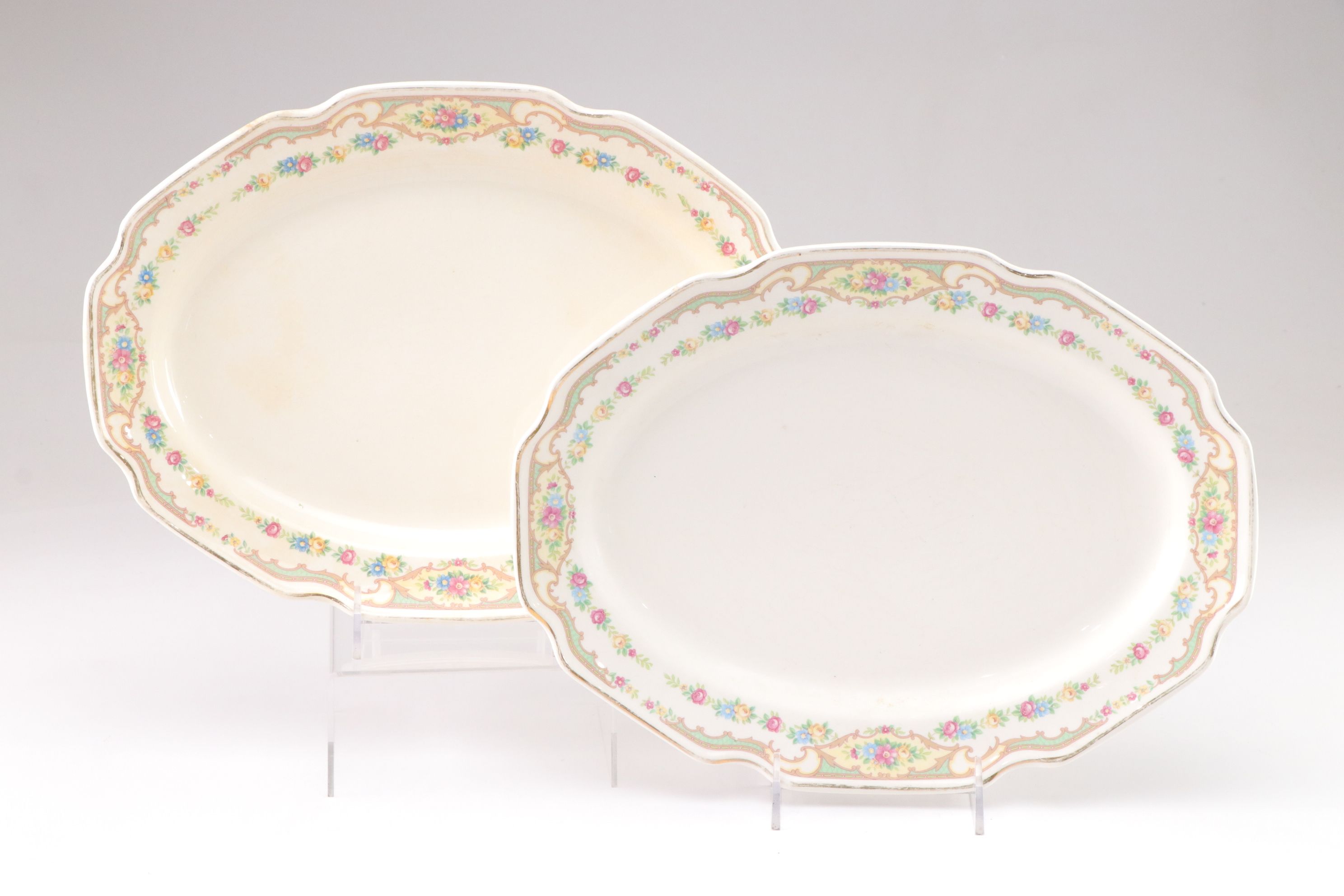 Pink Depression Glass & Ironstone Tableware