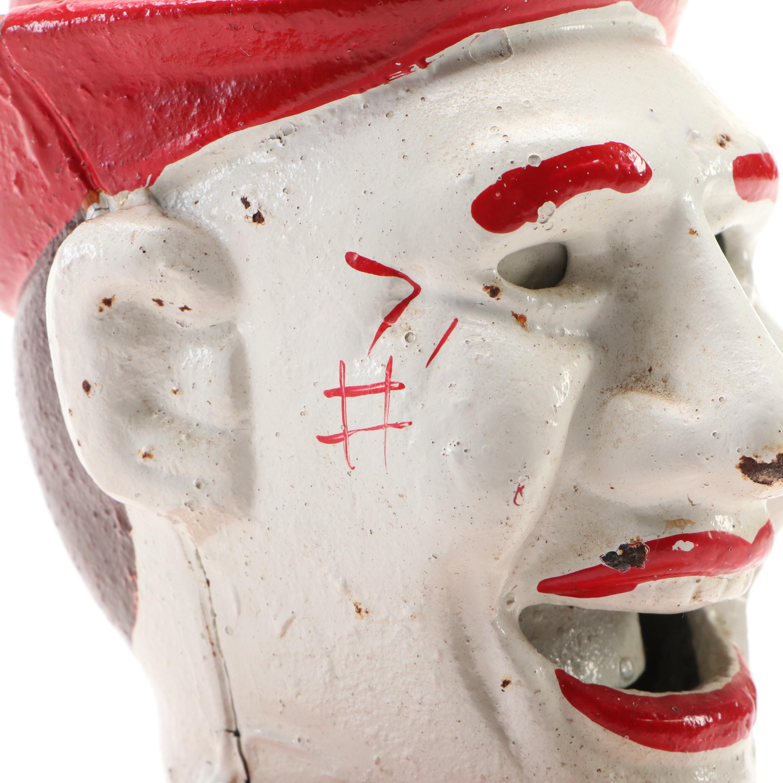 Cold-Painted Cast Iron Humpty-Dumpty Clown Mechanical Bank