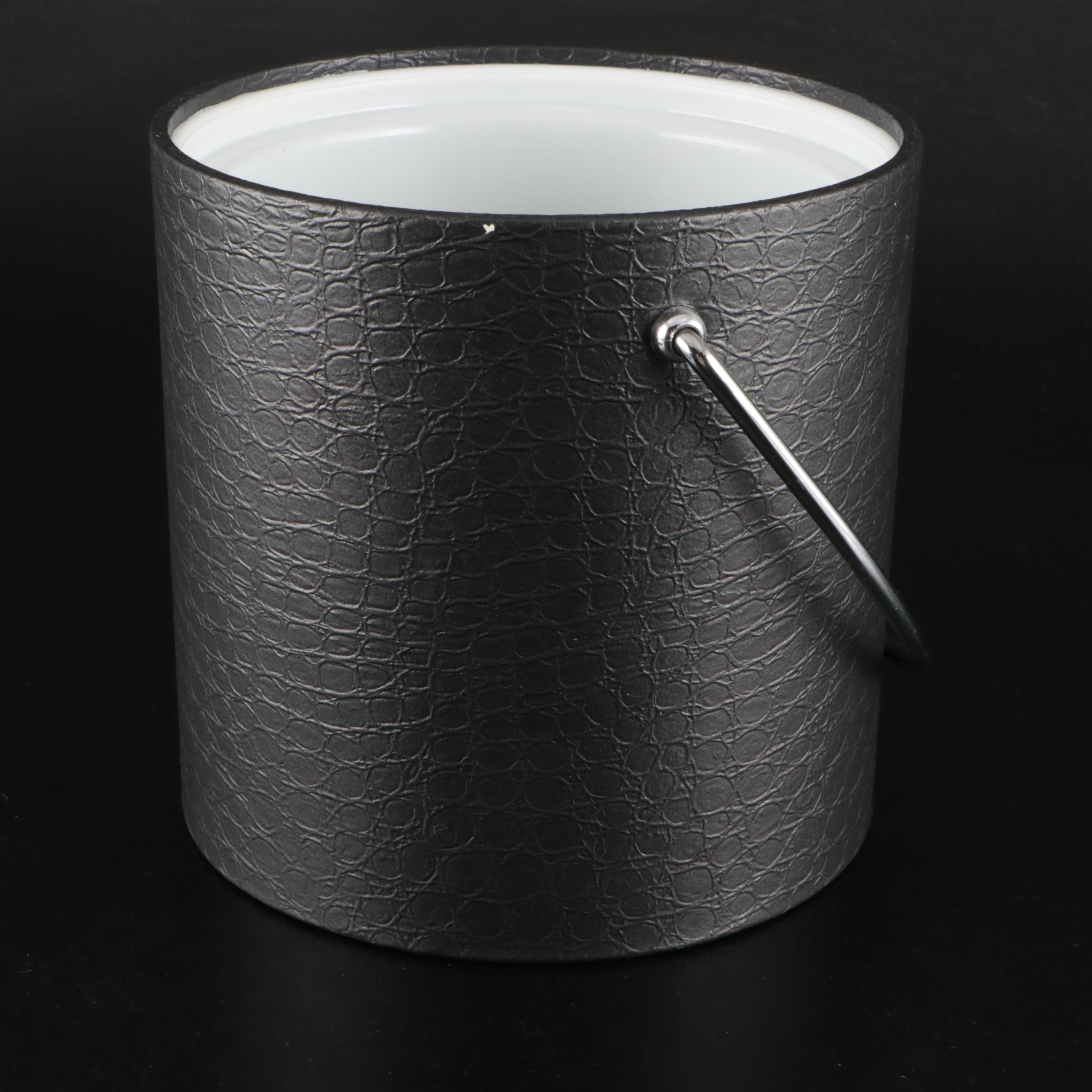 Libbey "Z Stem" Martini Glasses with Kraftware Ice Bucket and Bucket Coasters