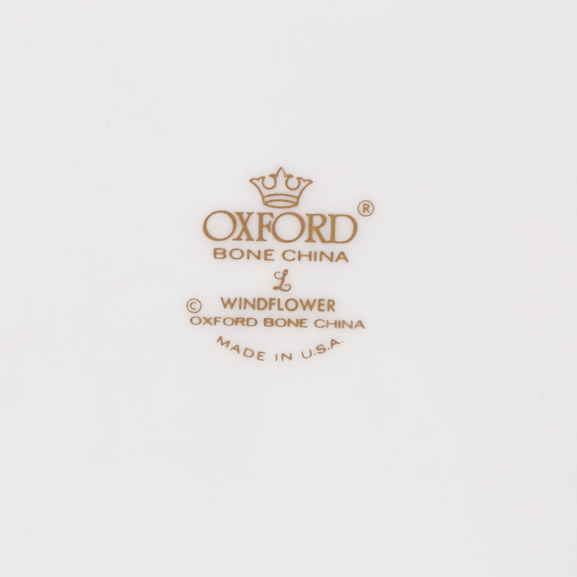 Oxford "Windflower" Bone China Platinum Trim Place Settings for 12+, 1970s