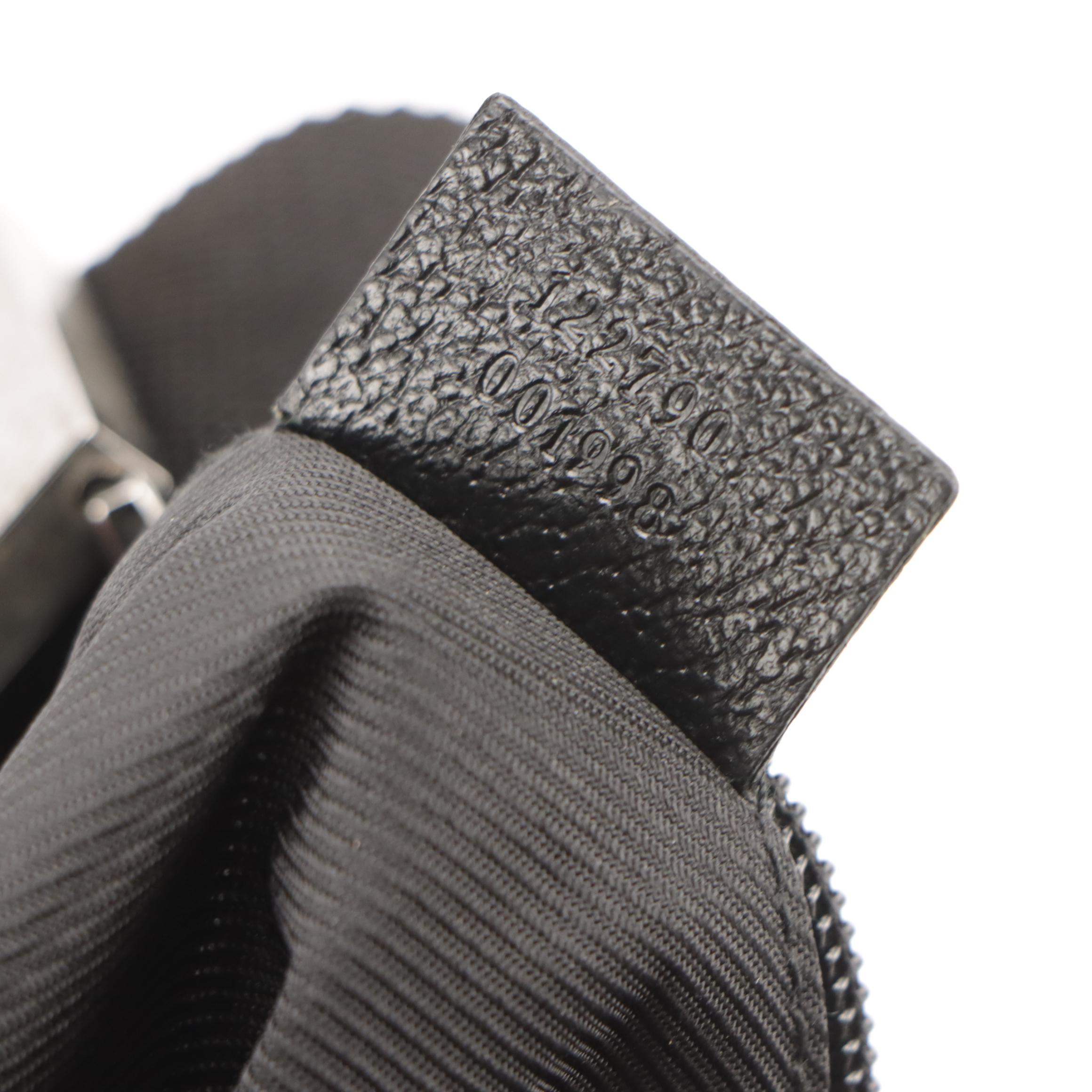 Gucci Black GG Canvas and Cinghiale Leather Zip Top Shoulder Bag