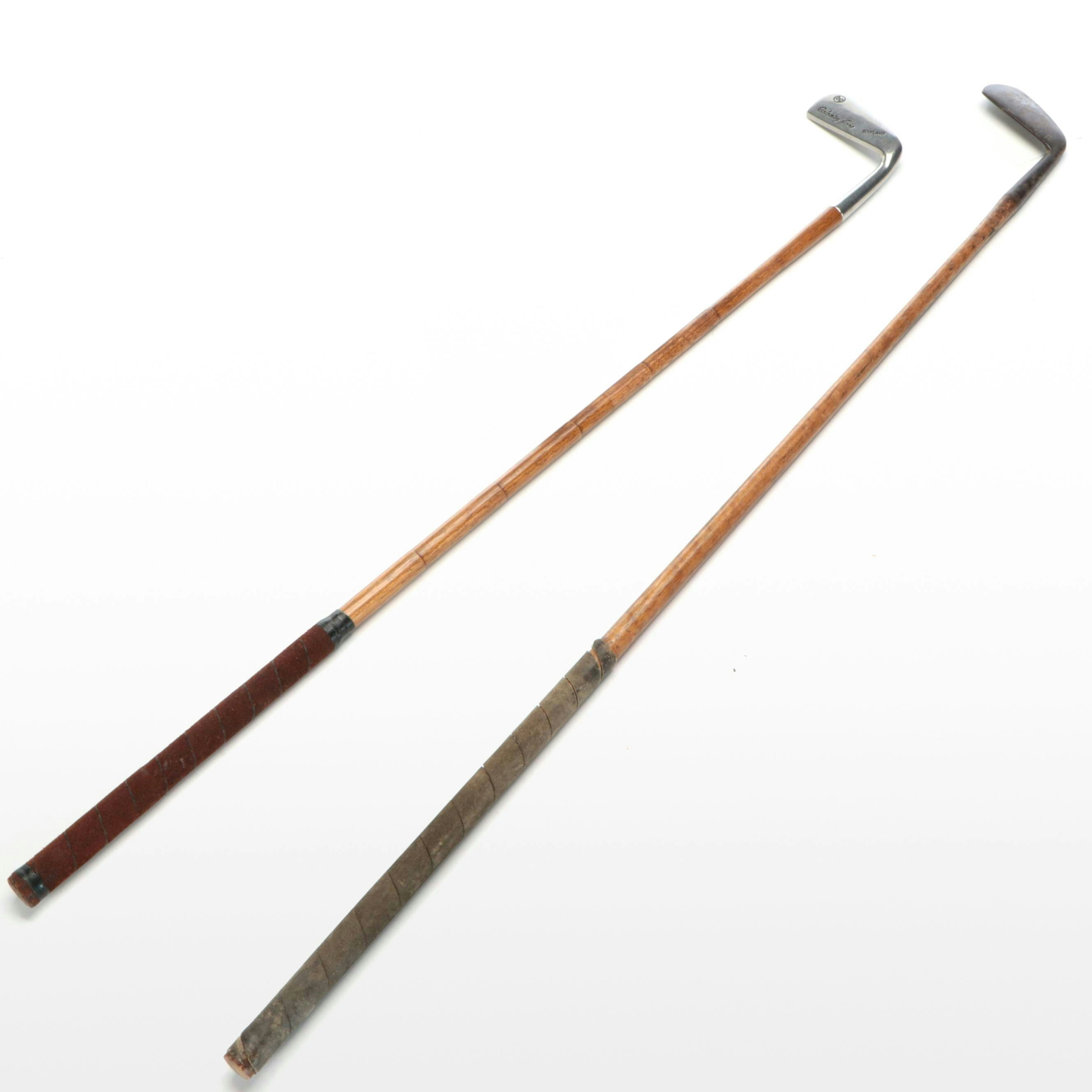 Bobby Jones "Calamity Jane" and Pro-Made Peacock Golf Clubs, Early 20th C.