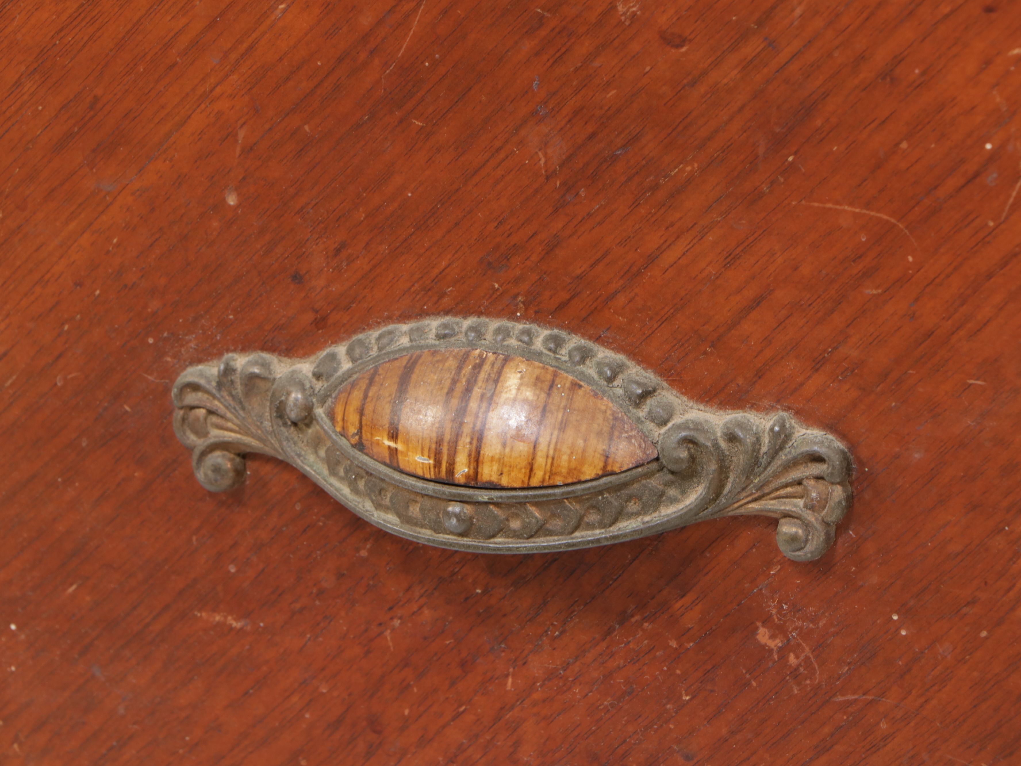 Art Deco Style Waterfall Veneer China Cabinet, Early to Mid-20th Century