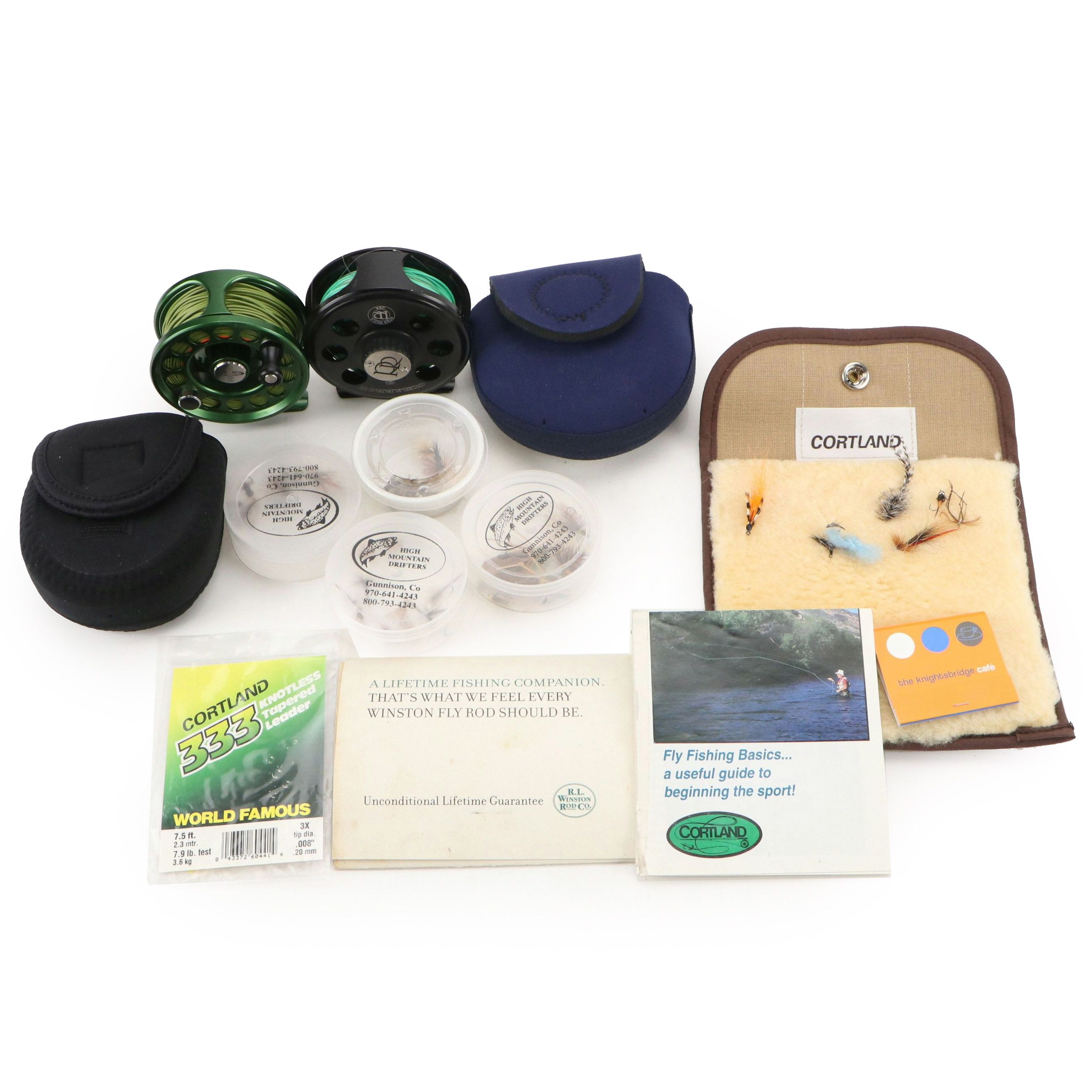 High Mountain Drifters and Other Fly Fishing Lures with Reels and Line
