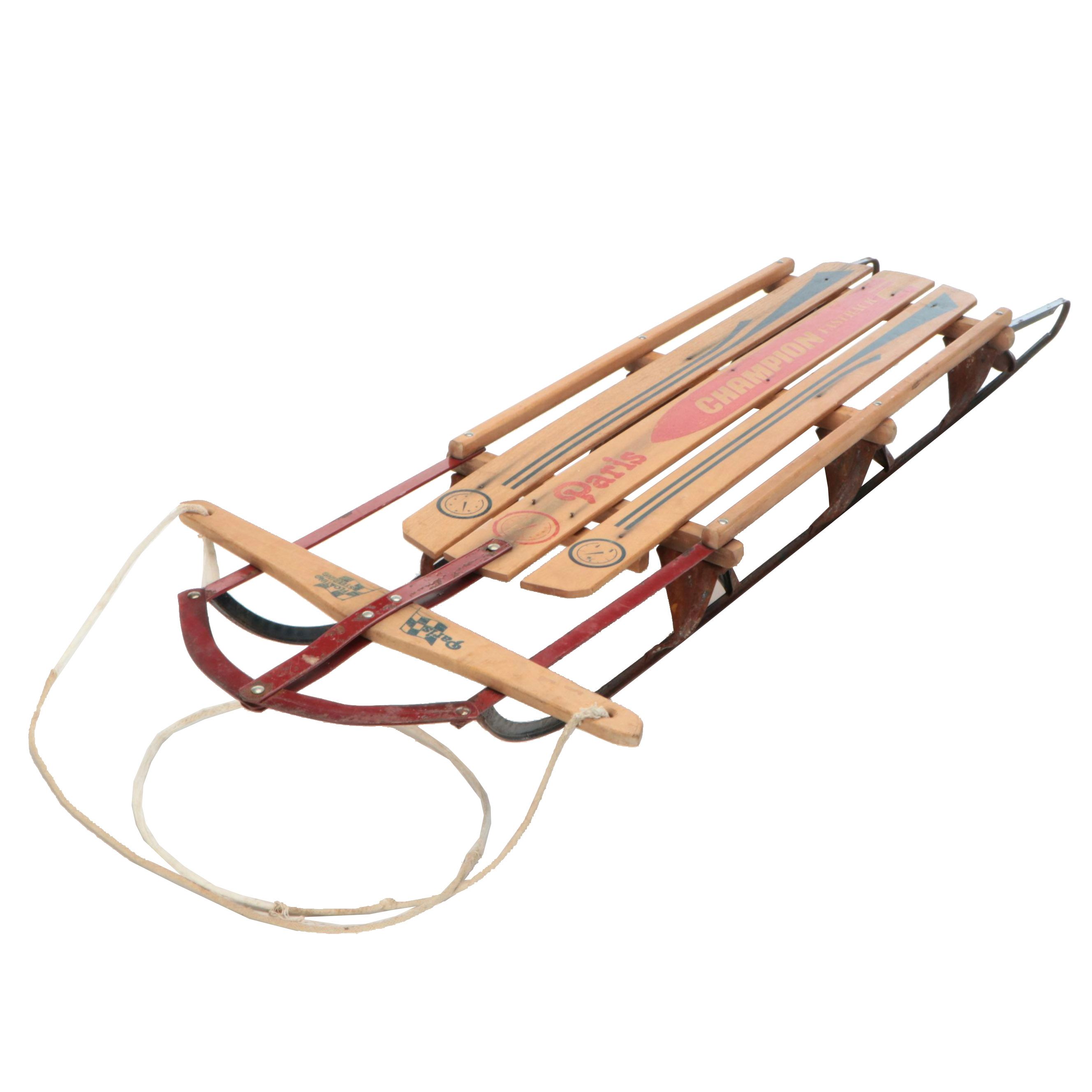 Paris Champion Fastback Wood Runner Sled