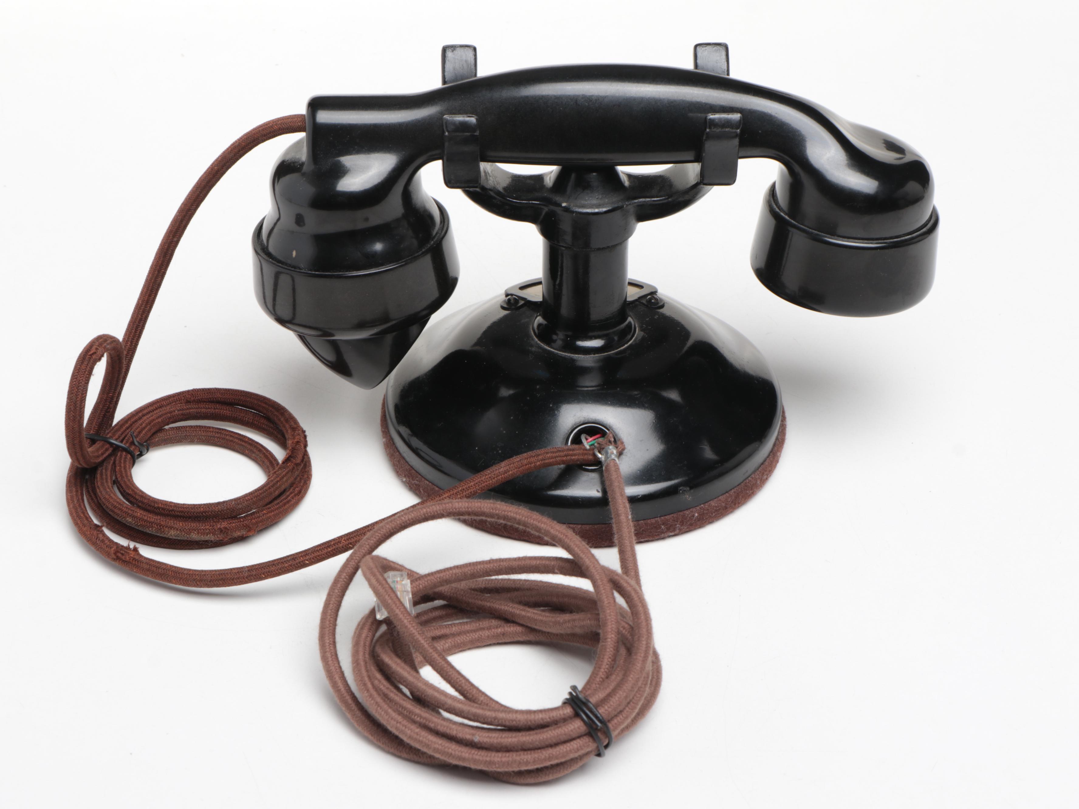 Stromberg-Carlson Bakelite Rotary Dial Telephone, Early 20th Century