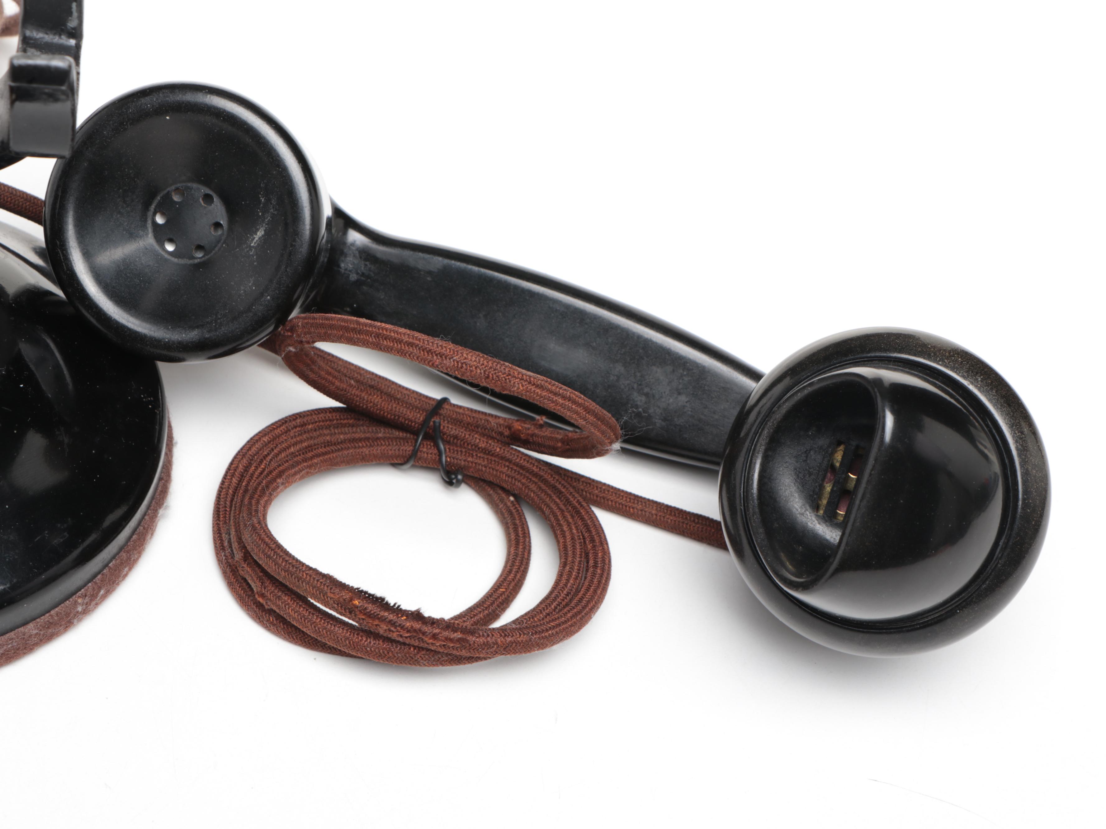 Stromberg-Carlson Bakelite Rotary Dial Telephone, Early 20th Century