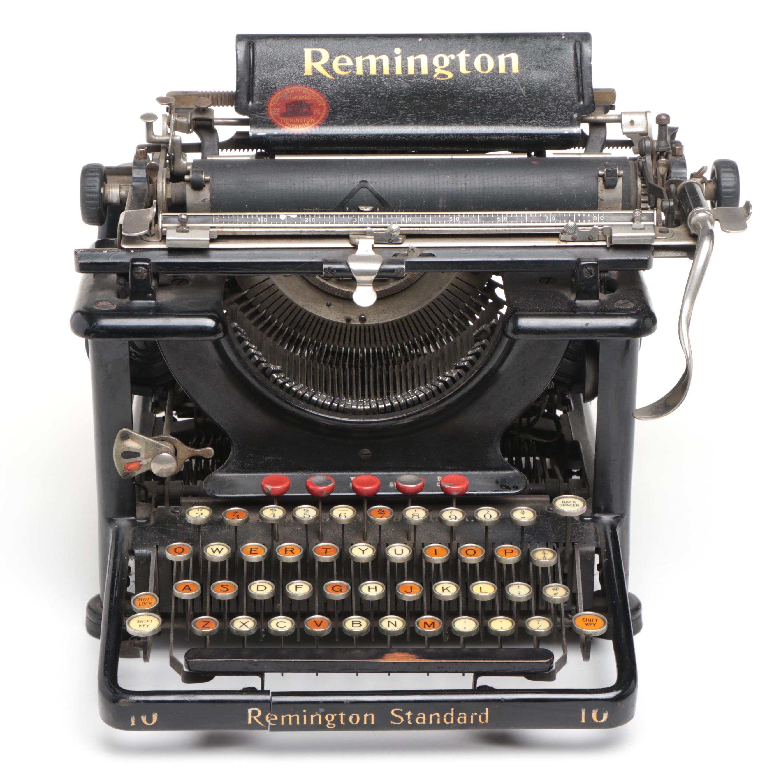 Remington Standard 10 Typewriter, Early 20th Century