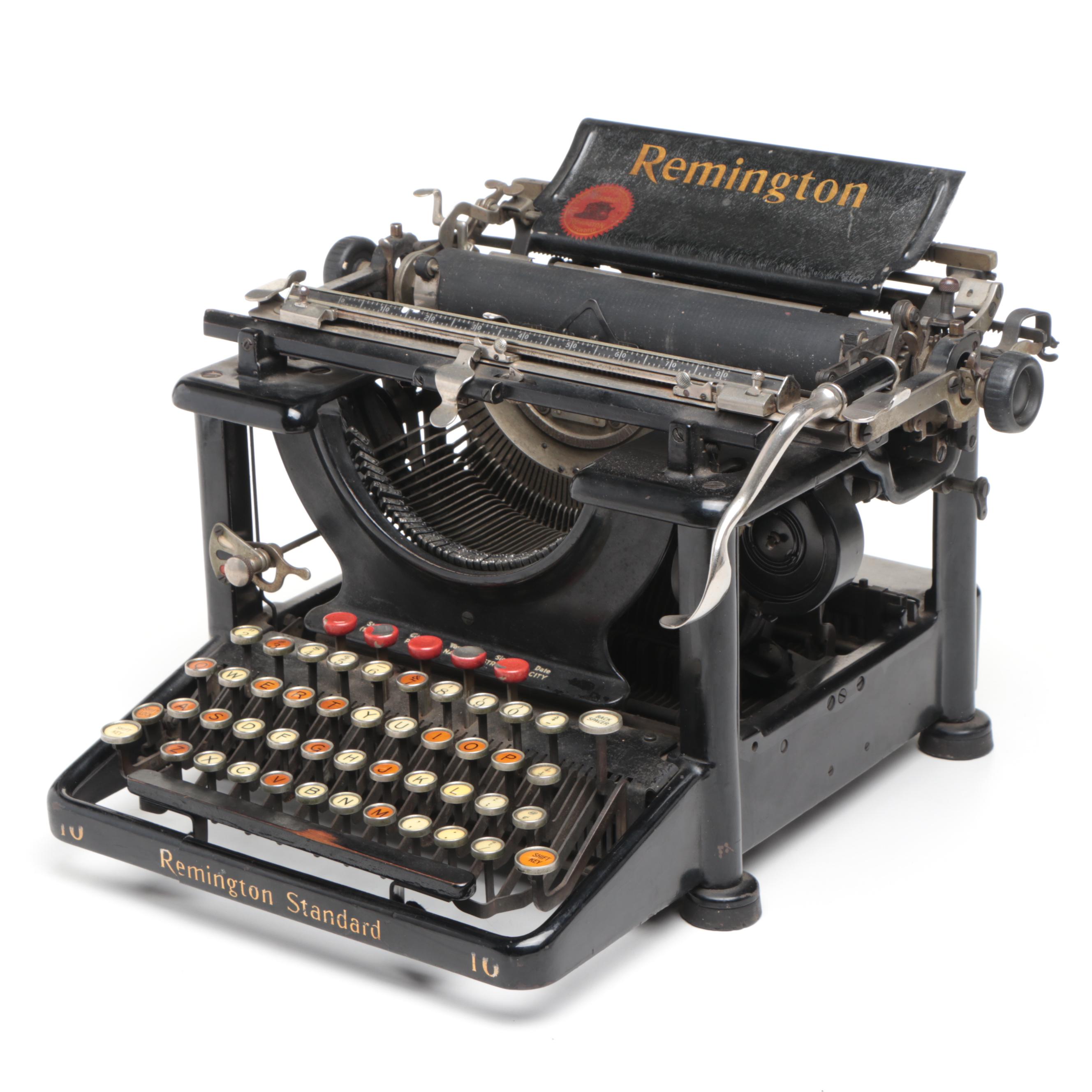 Remington Standard 10 Typewriter, Early 20th Century