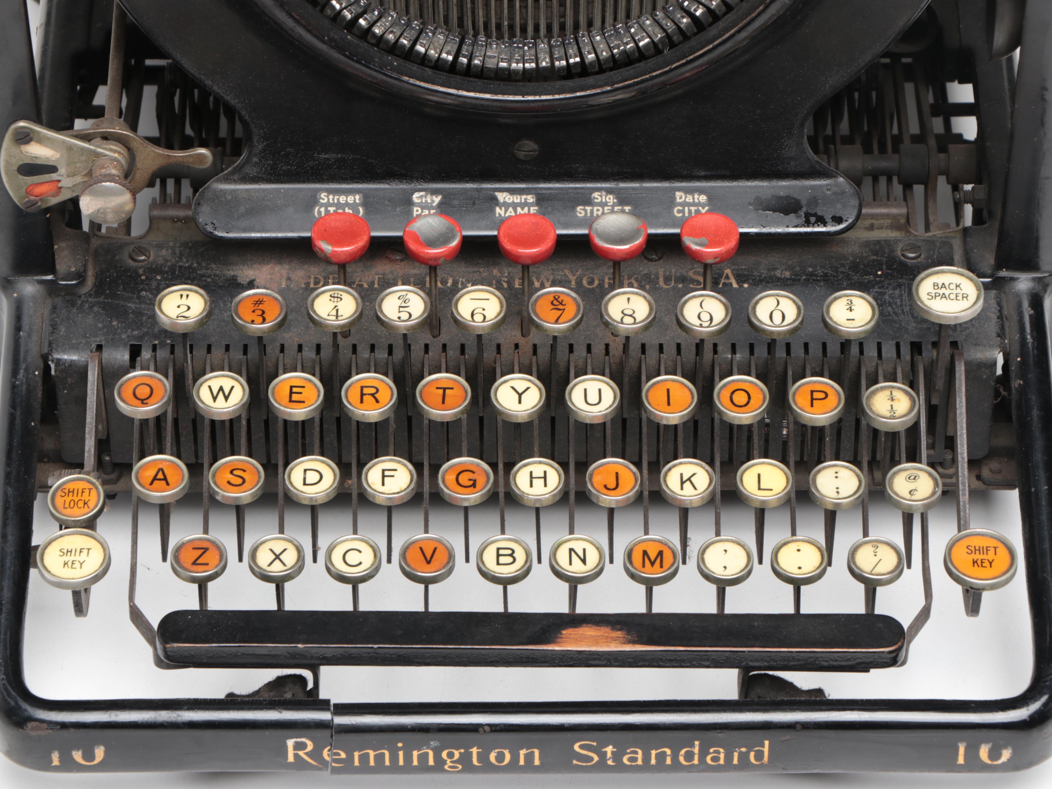 Remington Standard 10 Typewriter, Early 20th Century