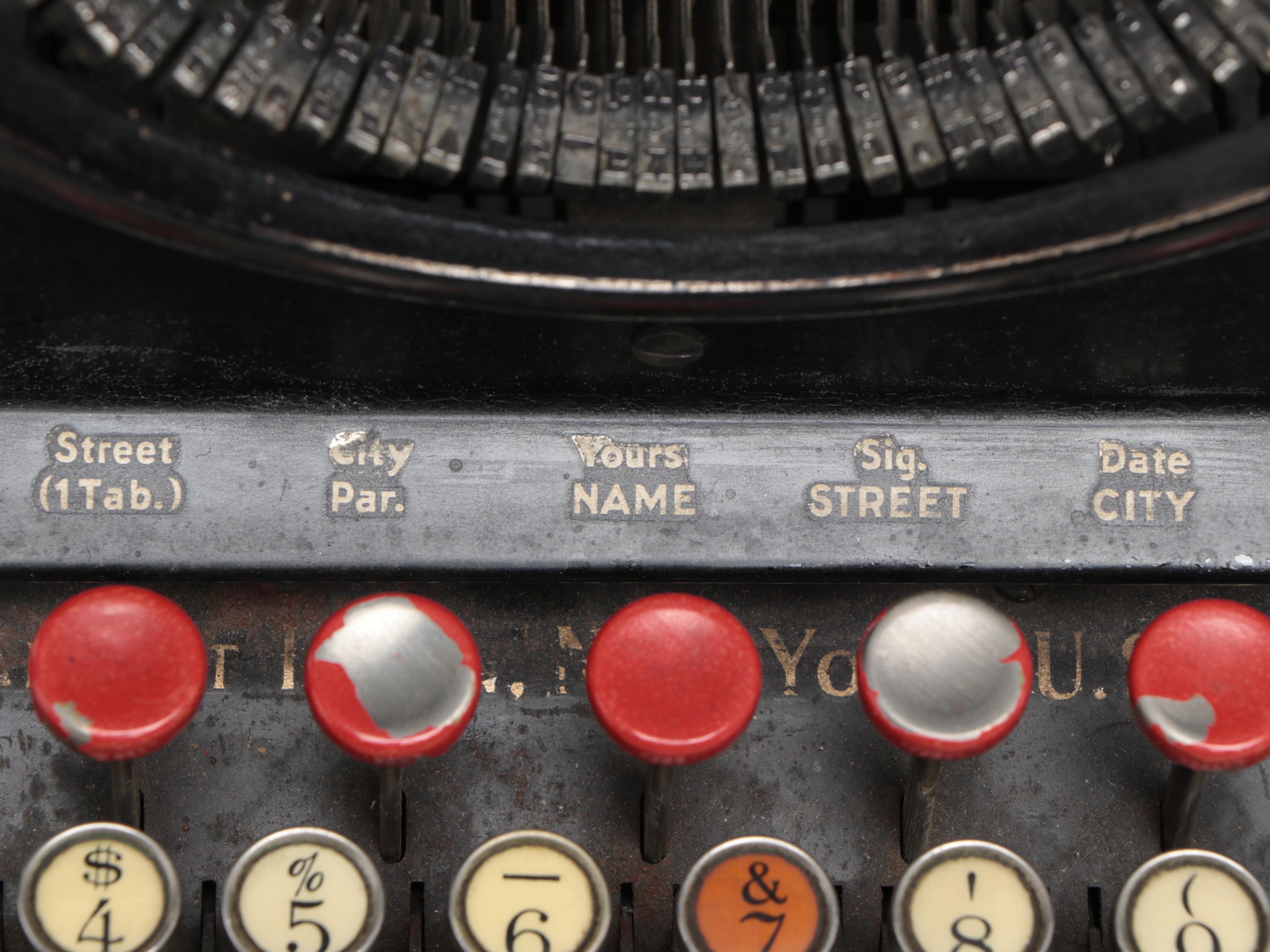 Remington Standard 10 Typewriter, Early 20th Century