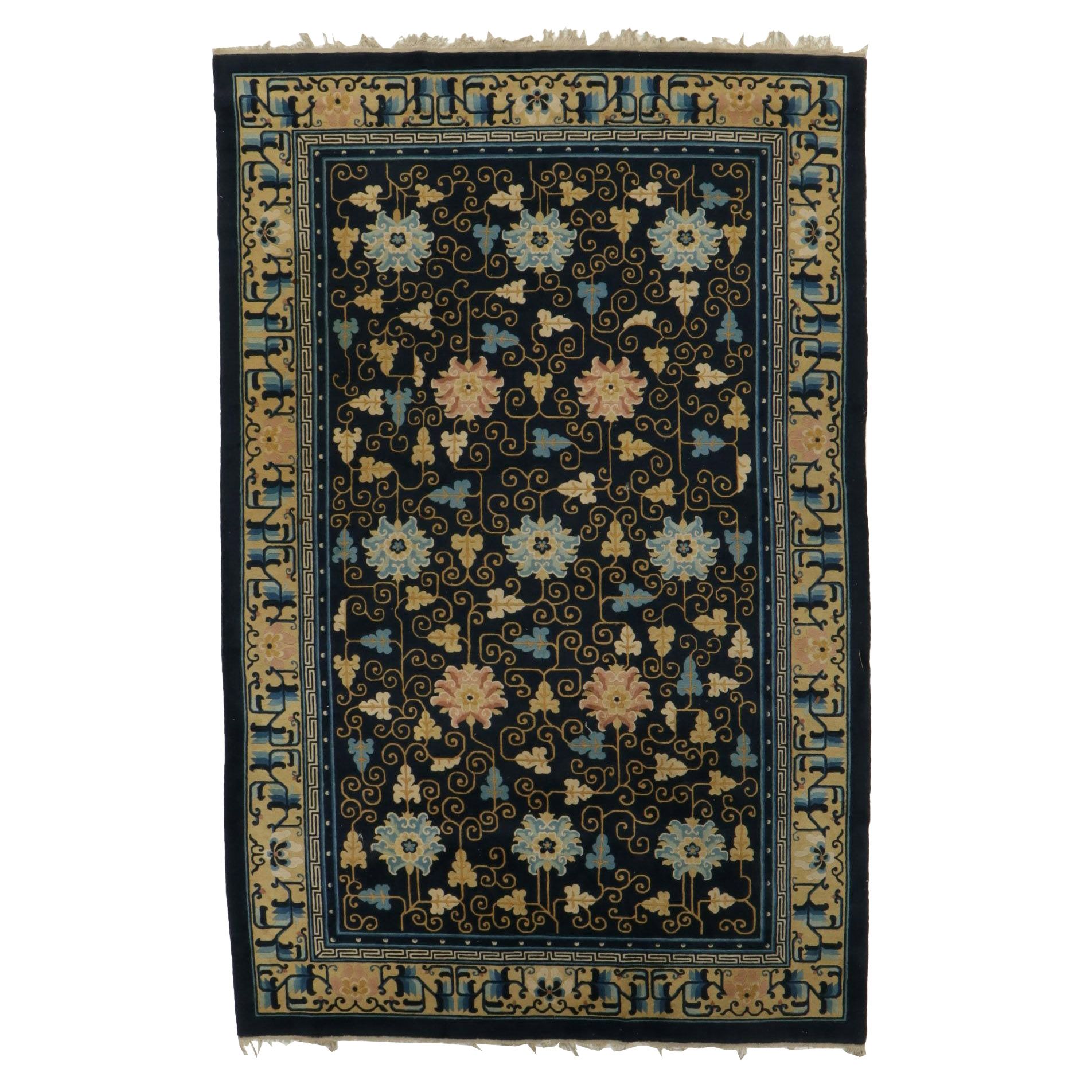 7'10 x 12'1 Hand-Knotted Chinese Peking Room Sized Rug