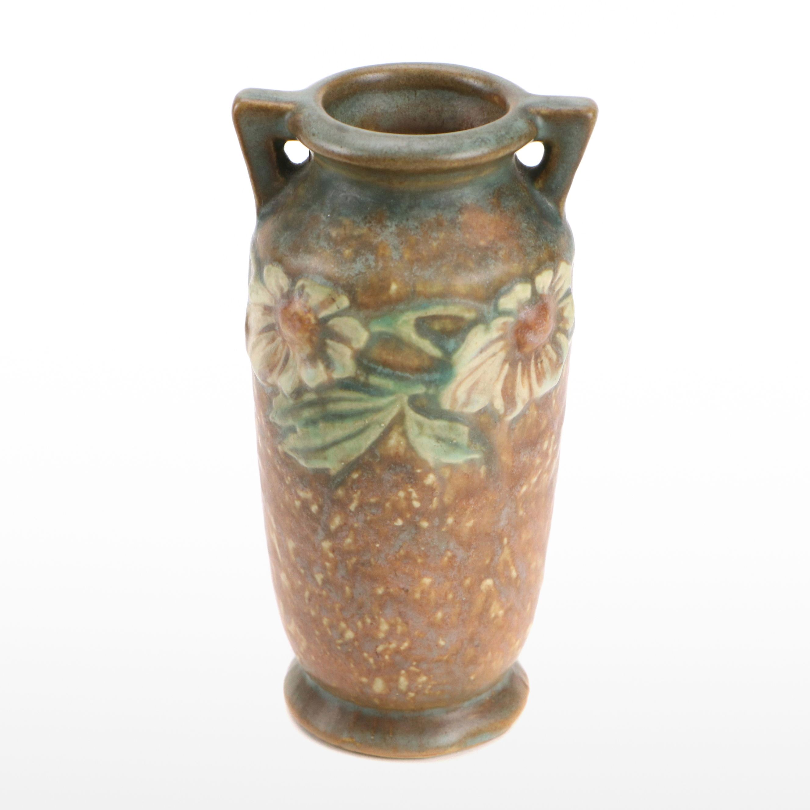 Roseville Pottery "Dahlrose Terra Cotta" Vase, Mid-20th Century