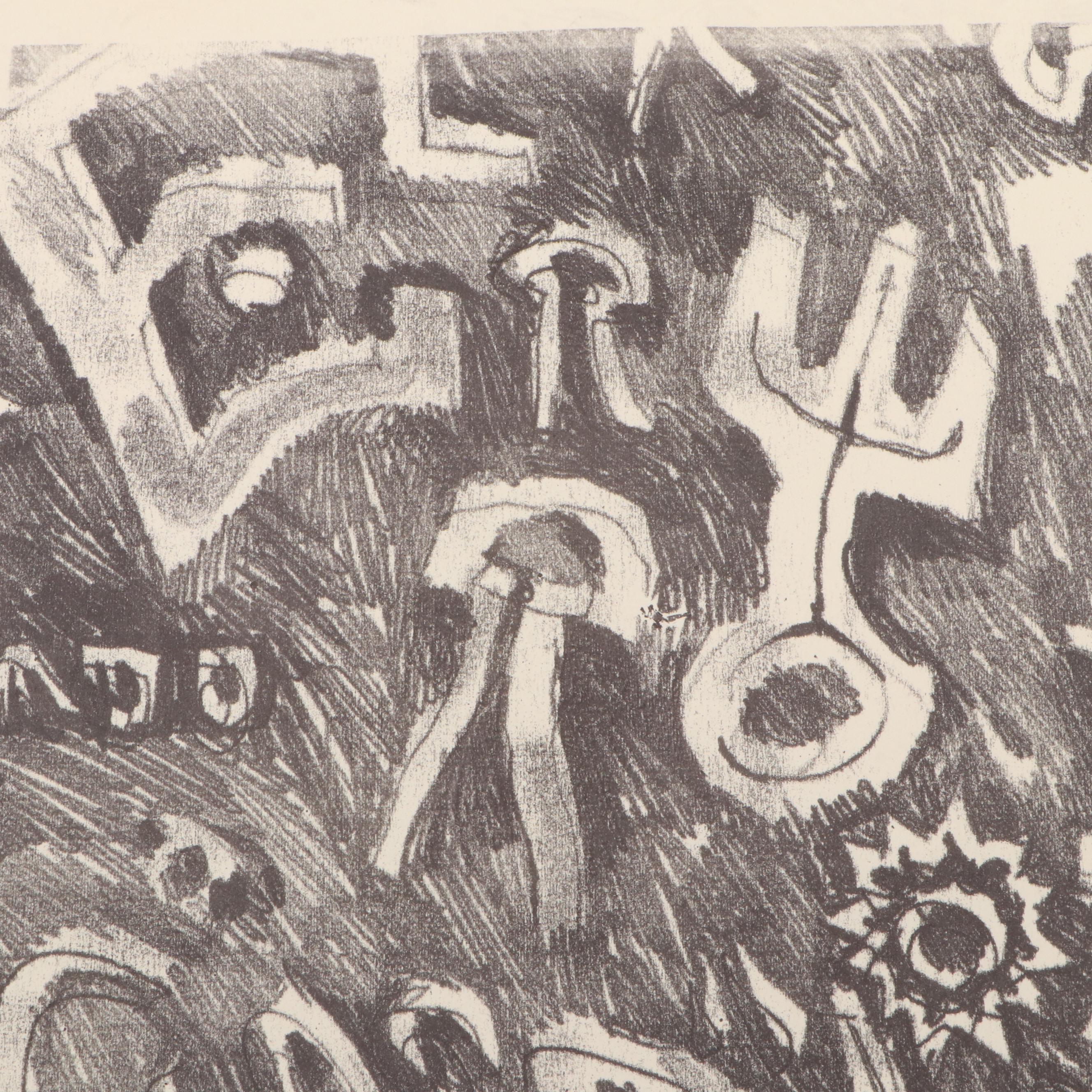 Leonard Maurer Modern Lithograph, 1965