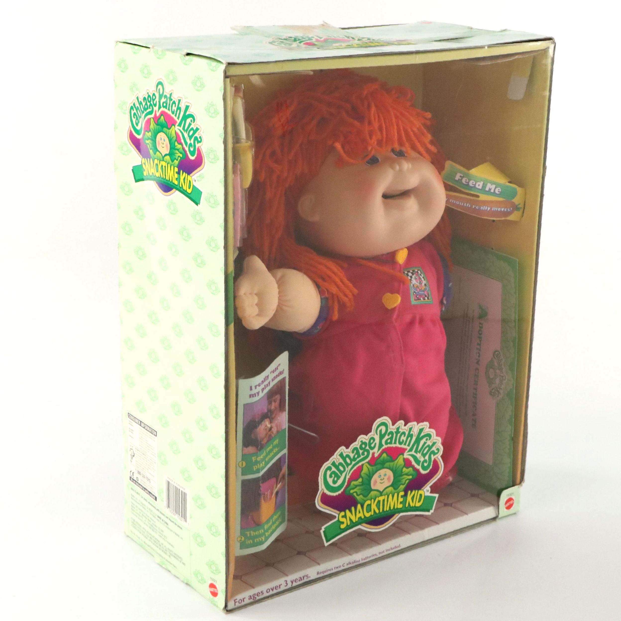 Mattel "Snacktime Kid" Cabbage Patch Kid Doll, 1995