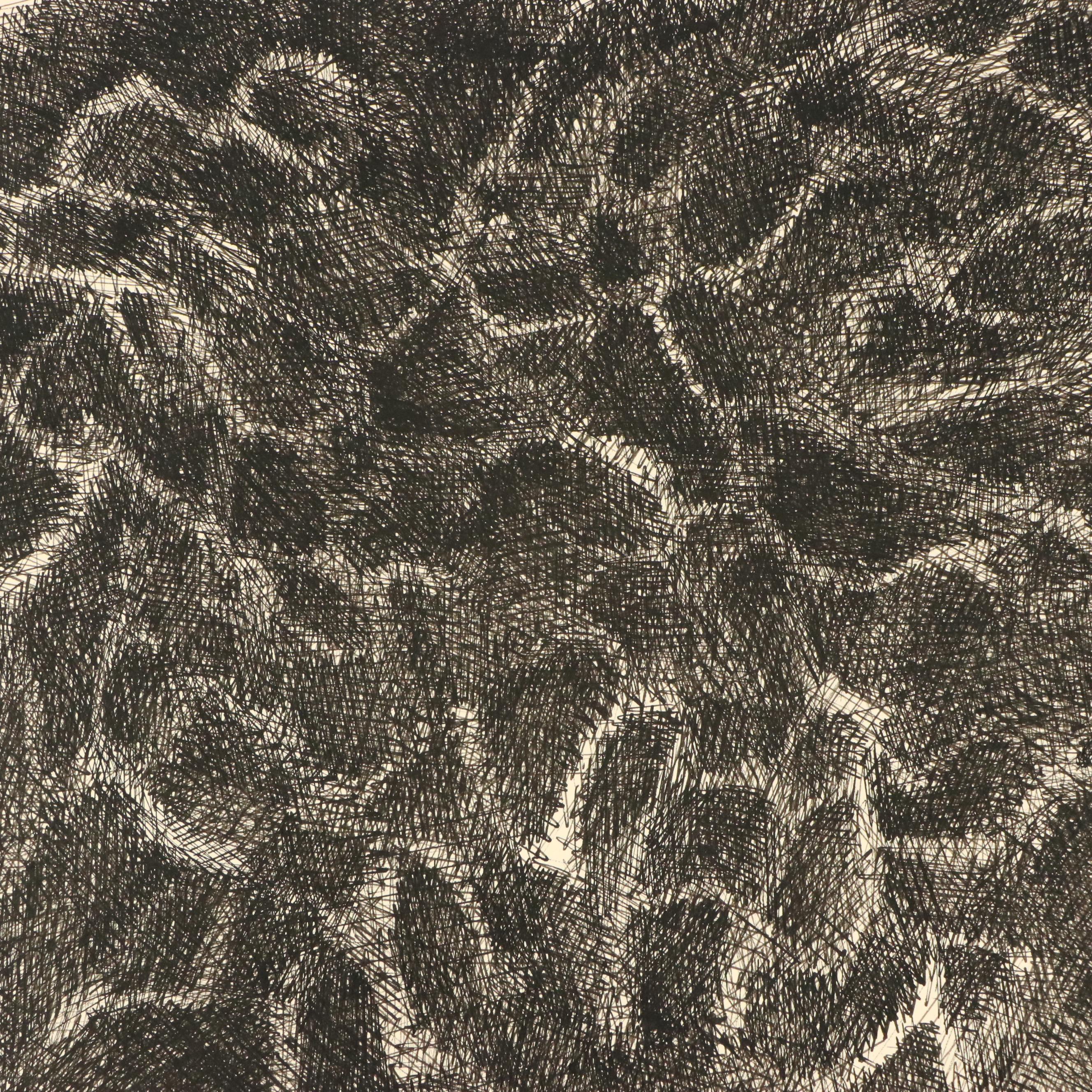 Leonard Maurer Abstract Modern Ink Drawing, 1958