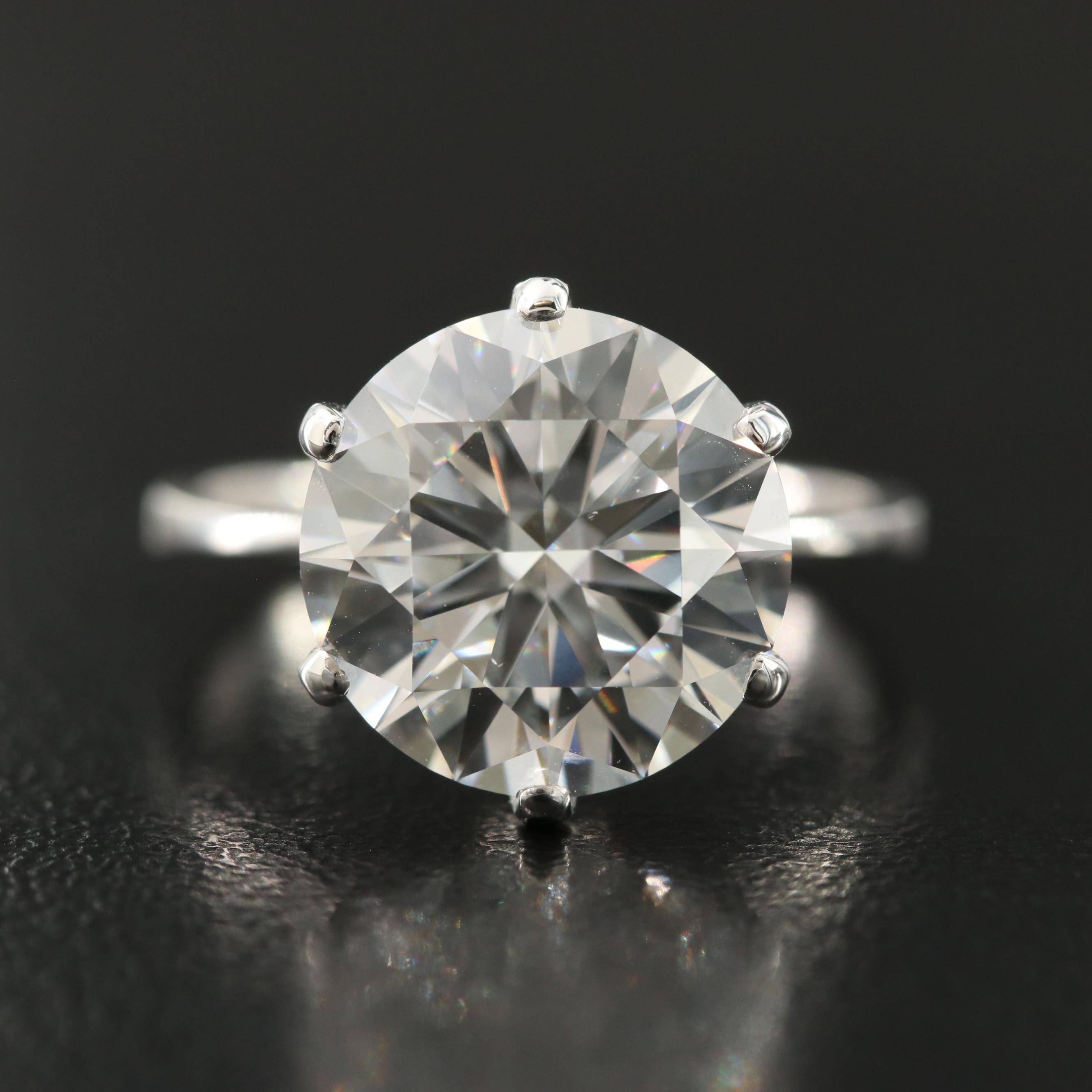 18K 5.01 CT Lab Grown Diamond Solitaire Ring with IGI Report