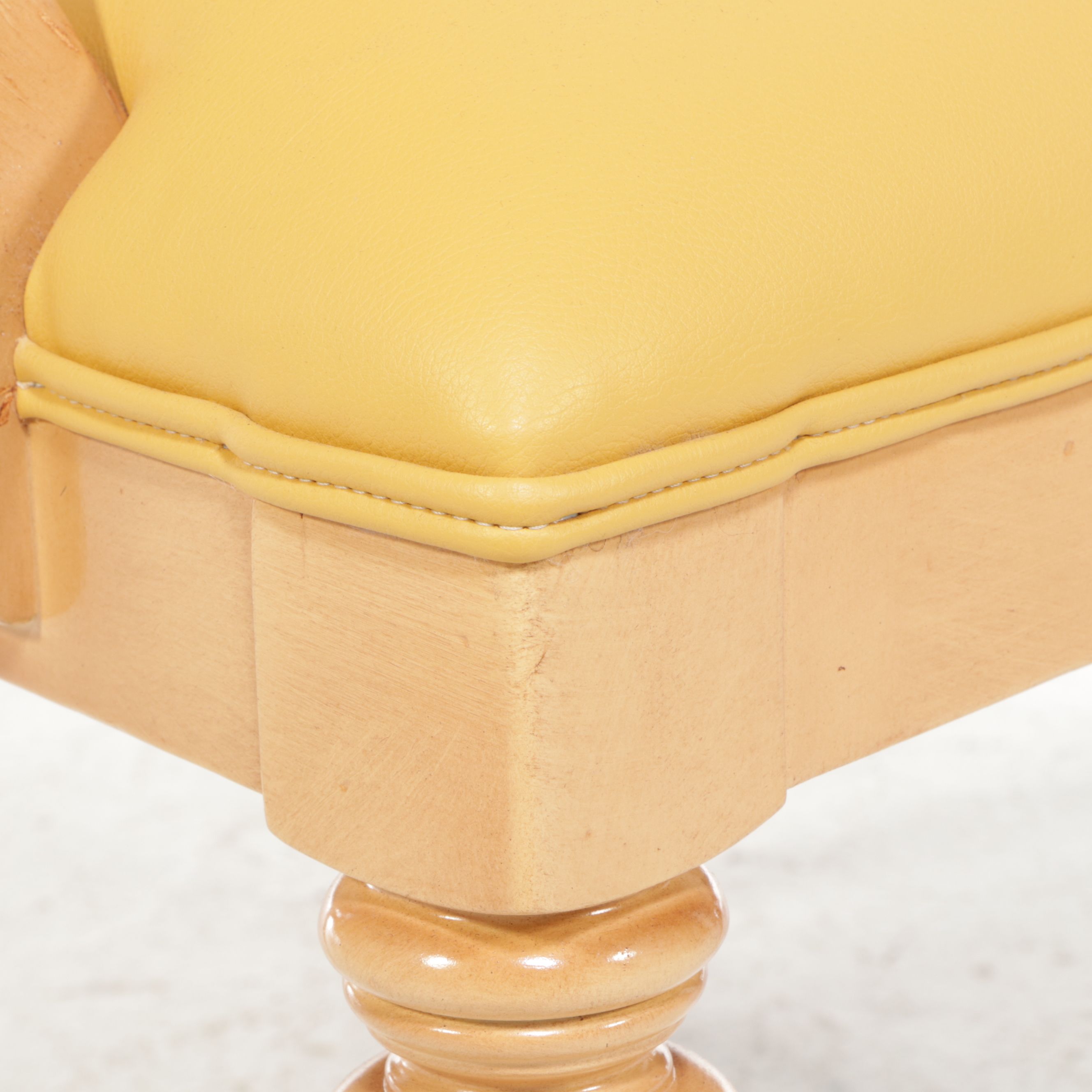 Lexington Leather Upholstered Armchairs with Embroidered Floral Details