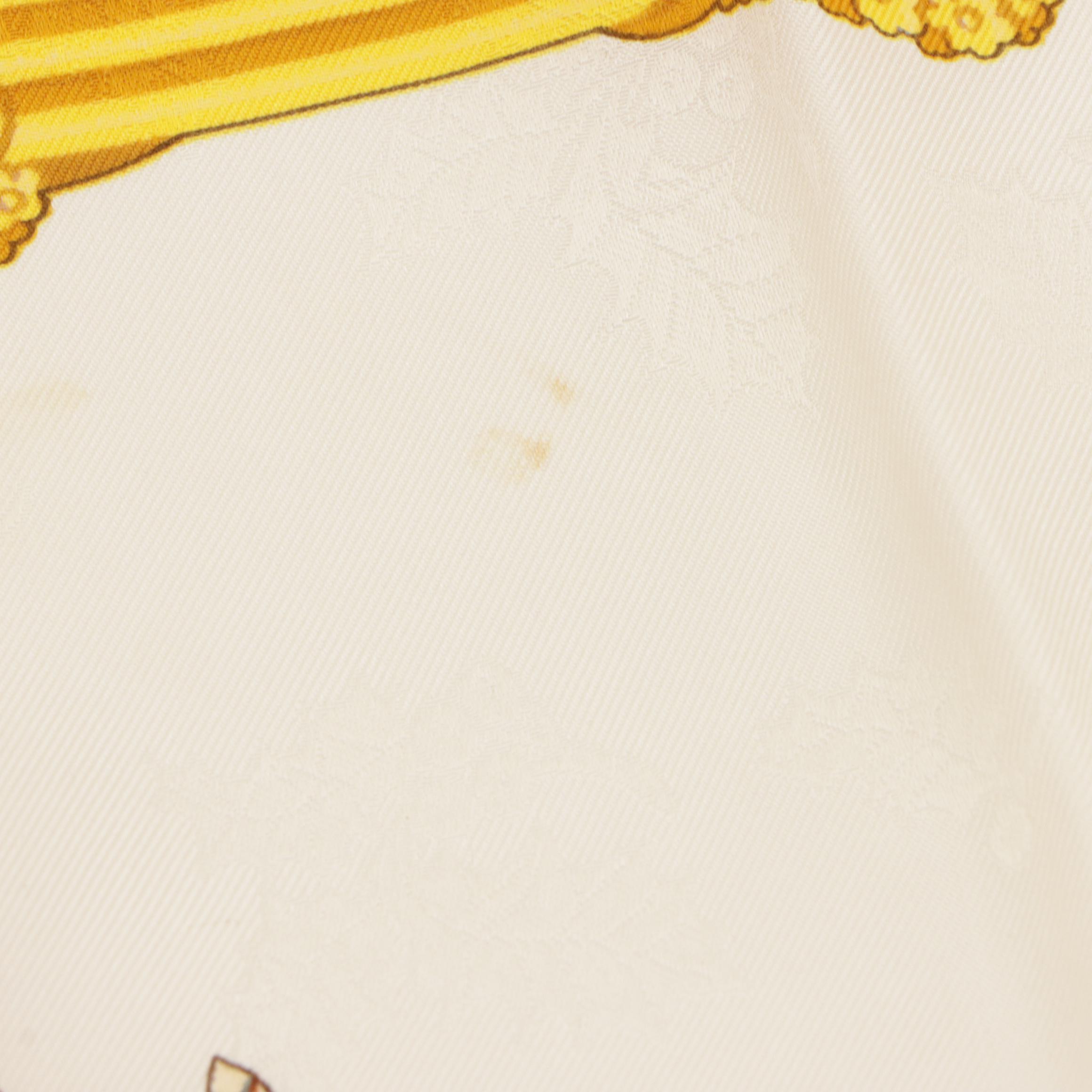 Hermès "Plumes et Grelots" Scarf 90 in Holly Silk Jacquard