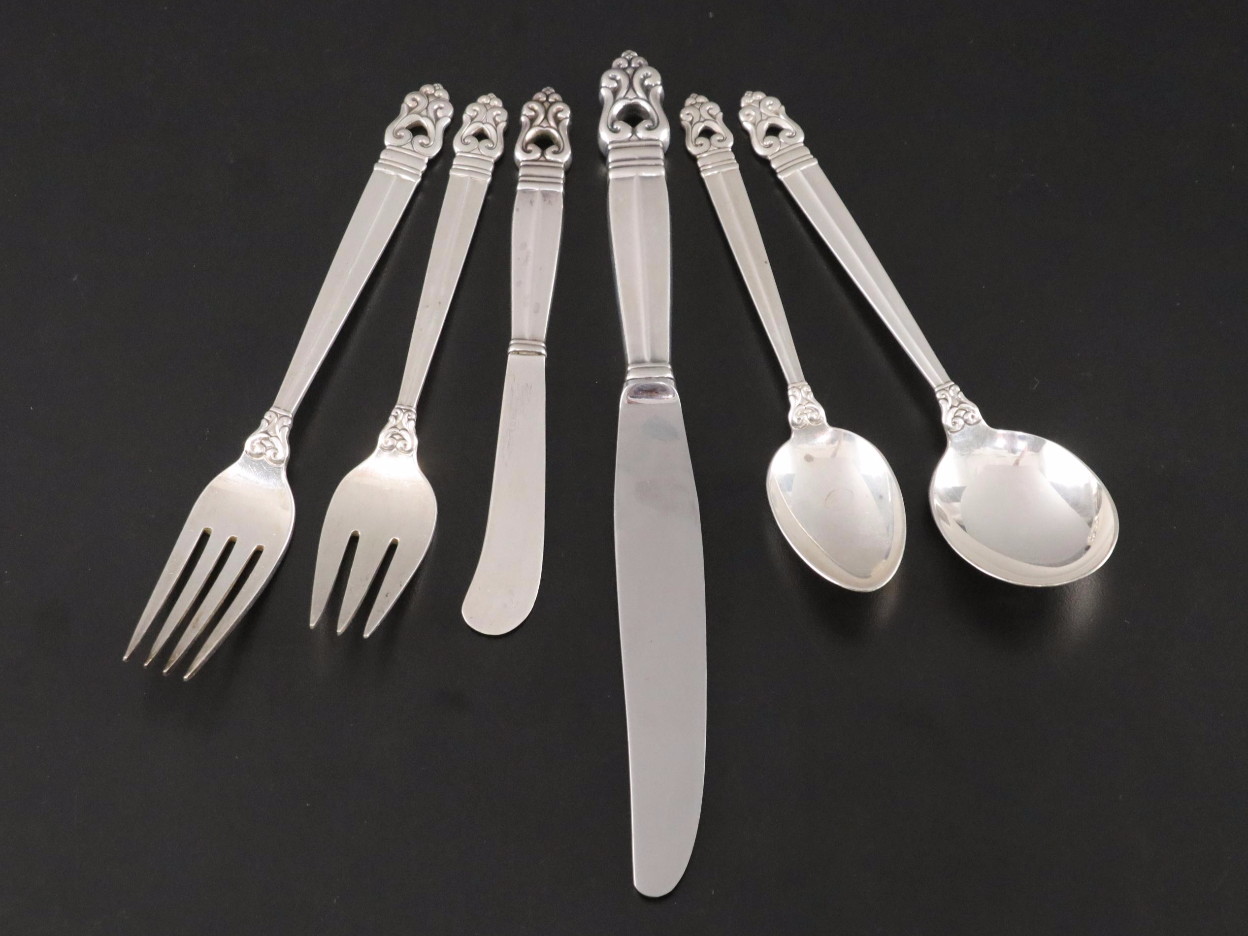 International Silver "Royal Danish" Sterling Silver Flatware Set for Six