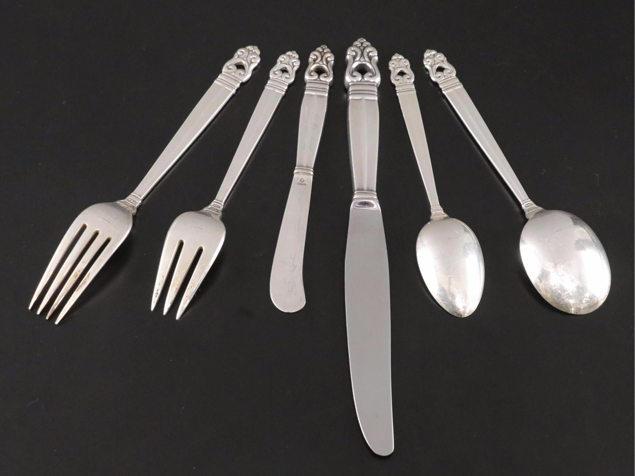 International Silver "Royal Danish" Sterling Silver Flatware Set for Six