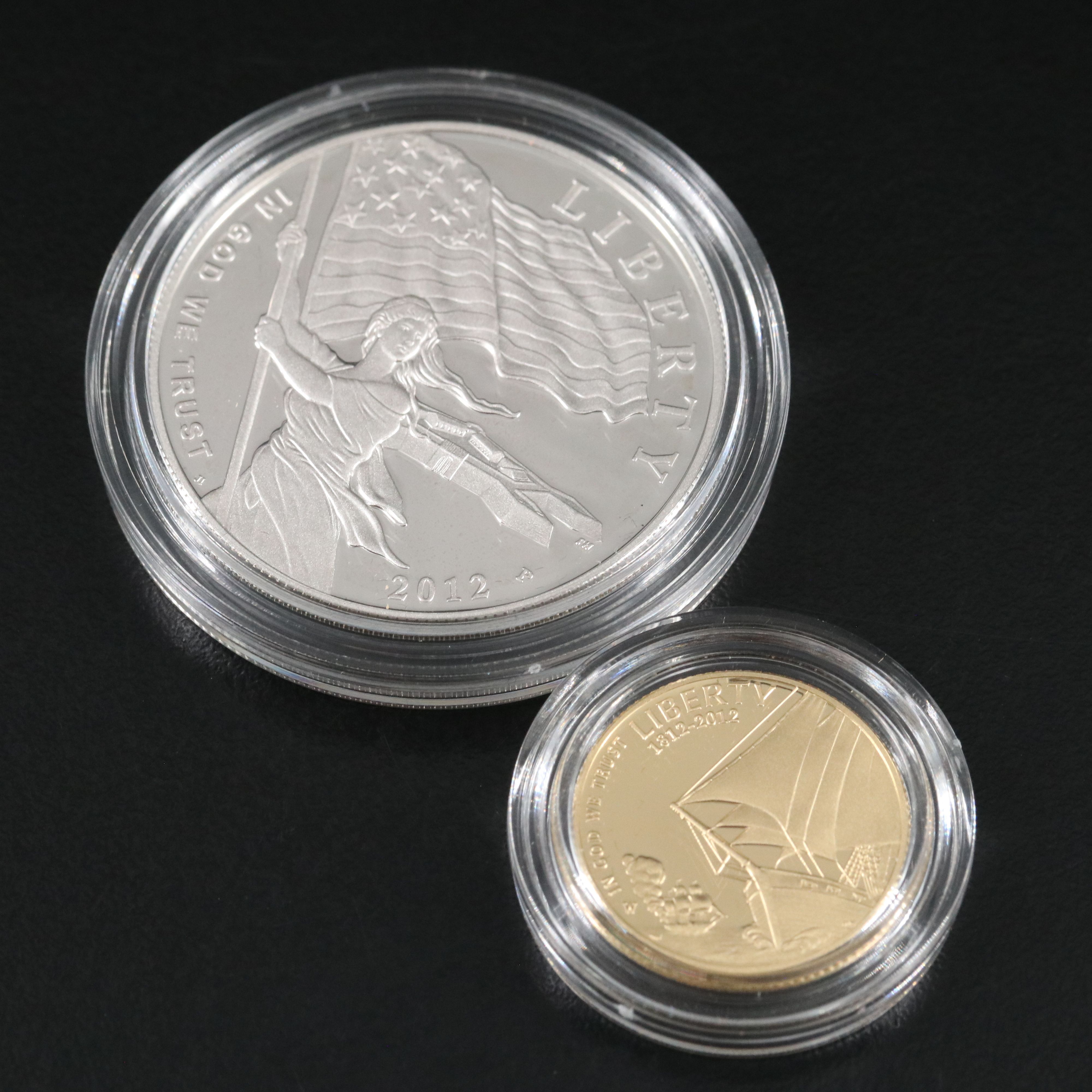 2012 Star Spangled Banner Gold Coin and Silver Dollar Commemorative Proof Set
