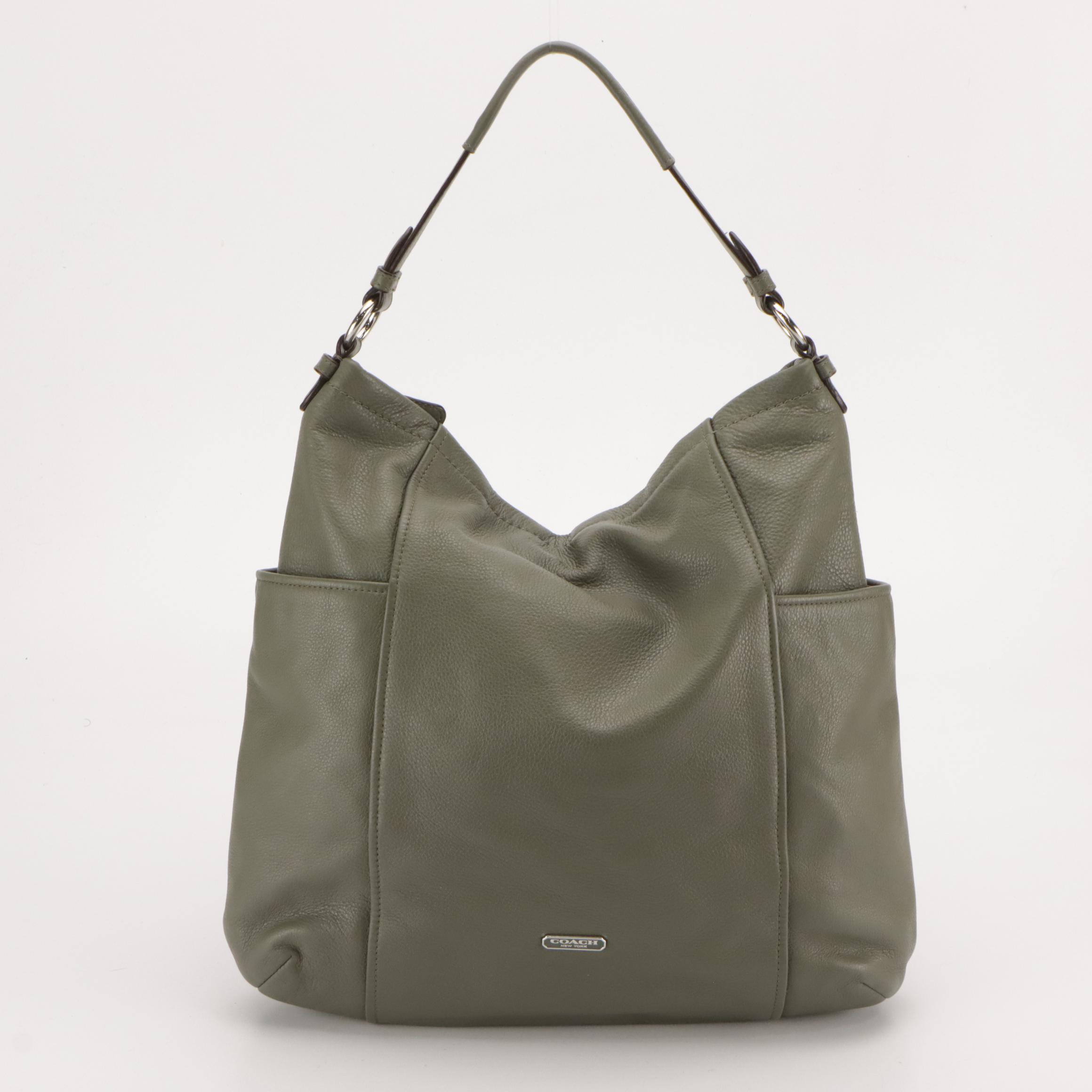 Coach "Park" Olive Leather Hobo Bag, Signature Canvas Crossbody & Other Bag