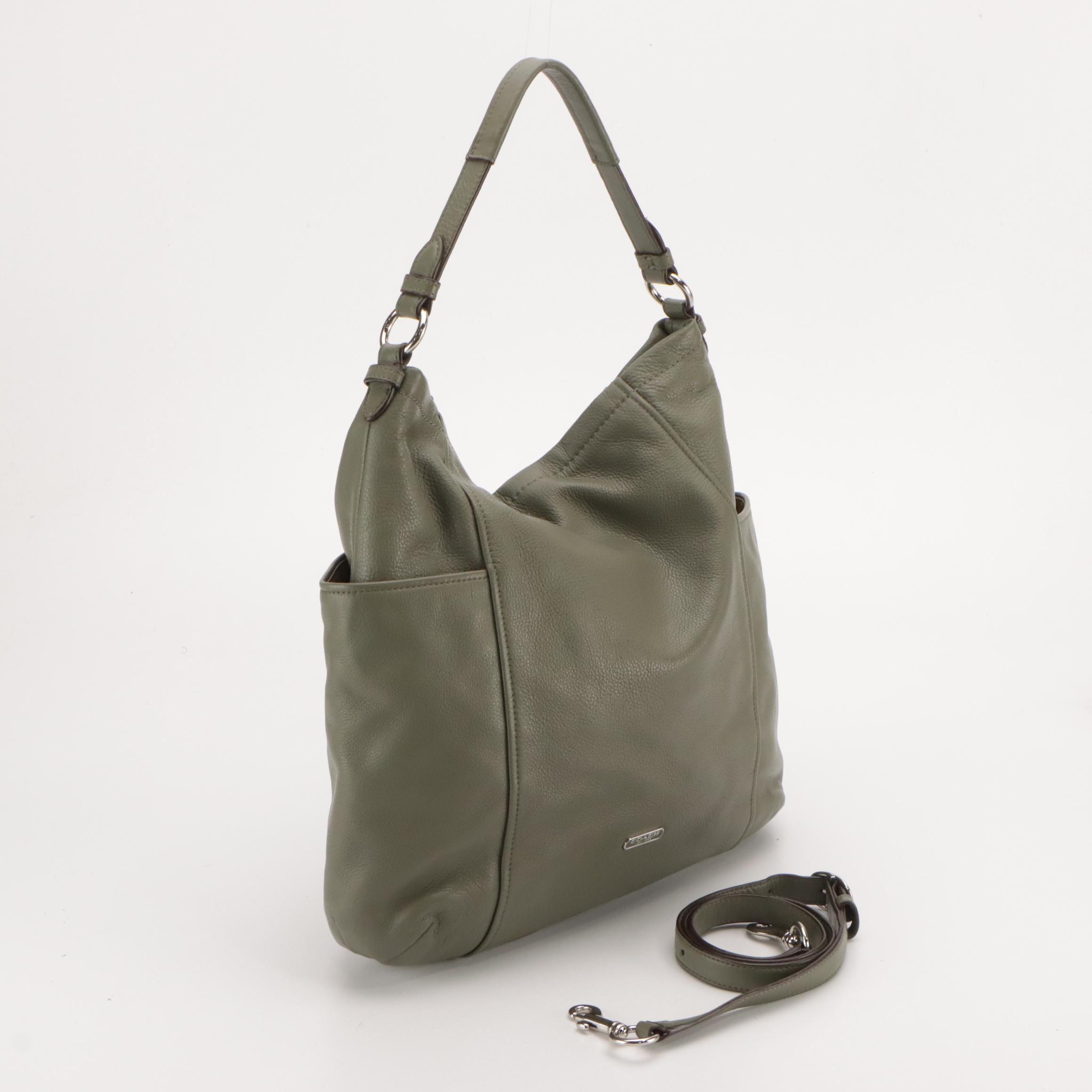 Coach "Park" Olive Leather Hobo Bag, Signature Canvas Crossbody & Other Bag