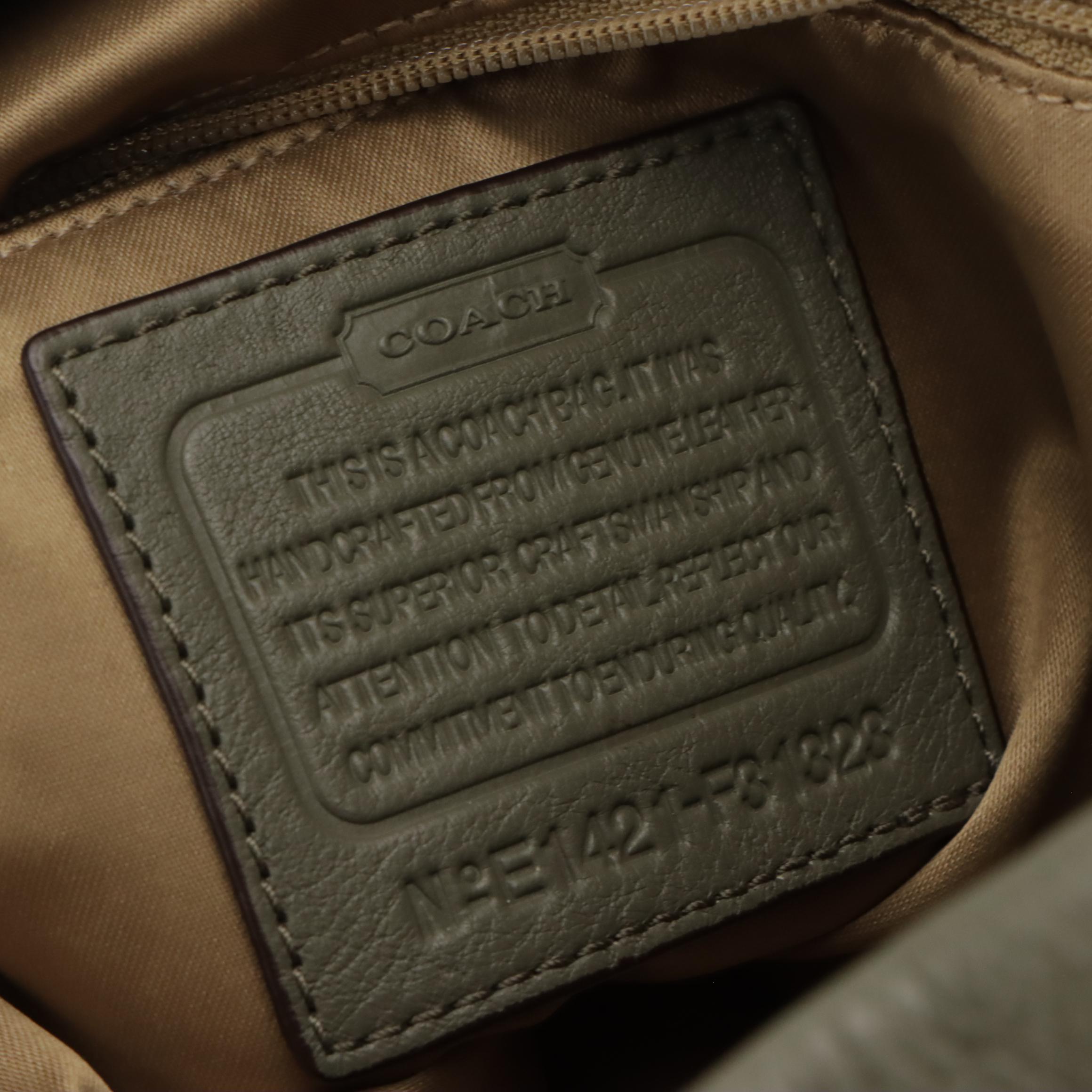 Coach "Park" Olive Leather Hobo Bag, Signature Canvas Crossbody & Other Bag