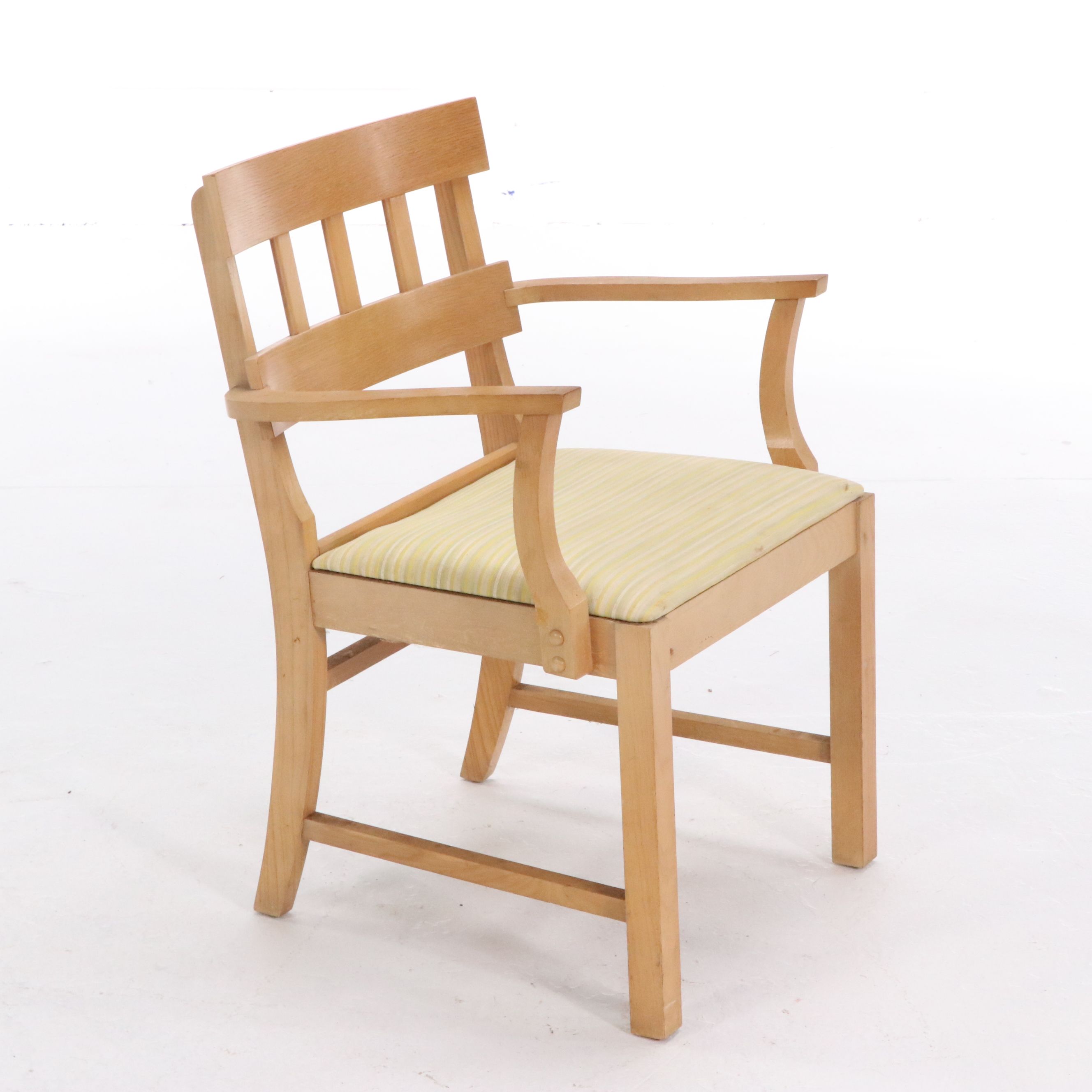 Danish Modern Style Oak Finish Armchair