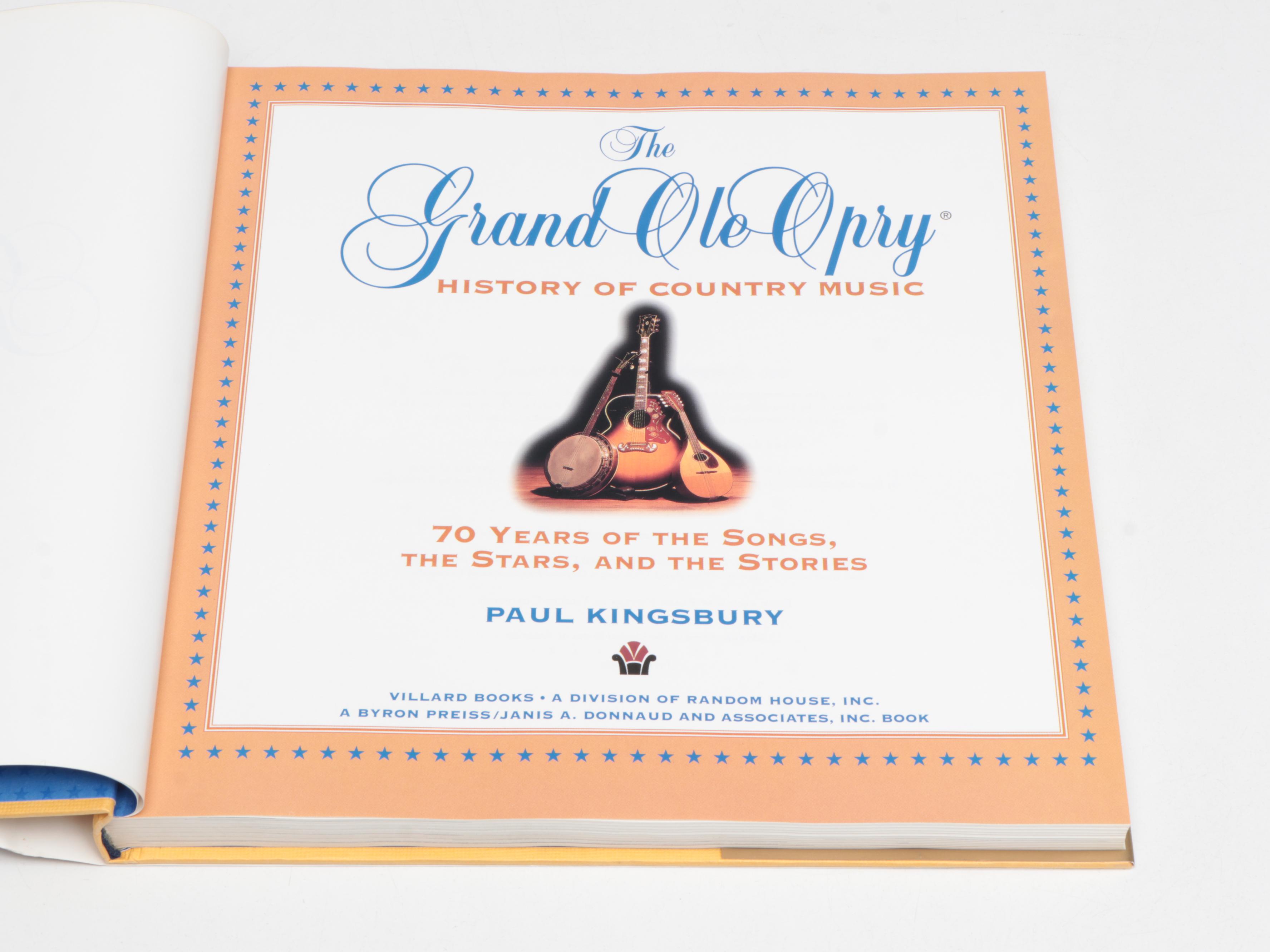 "Historic Photos of The Opry" by Jim McGuire and Other American Books