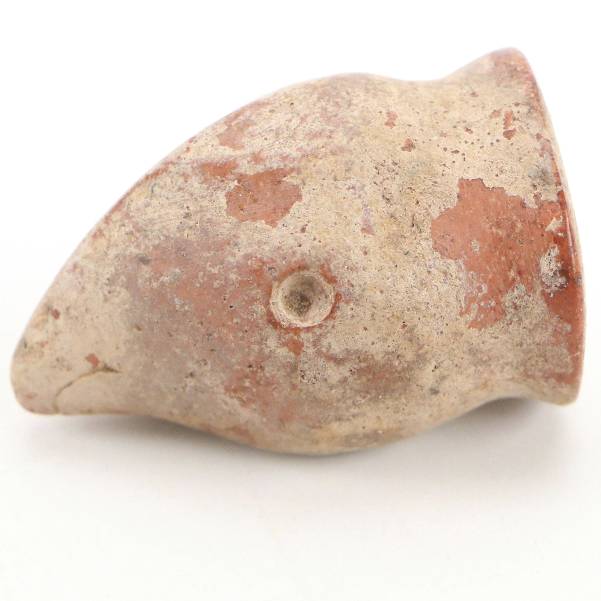 Fort Ancient Culture Ohio Pipestone Eagle Head Effigy Pipe, 1000–1750