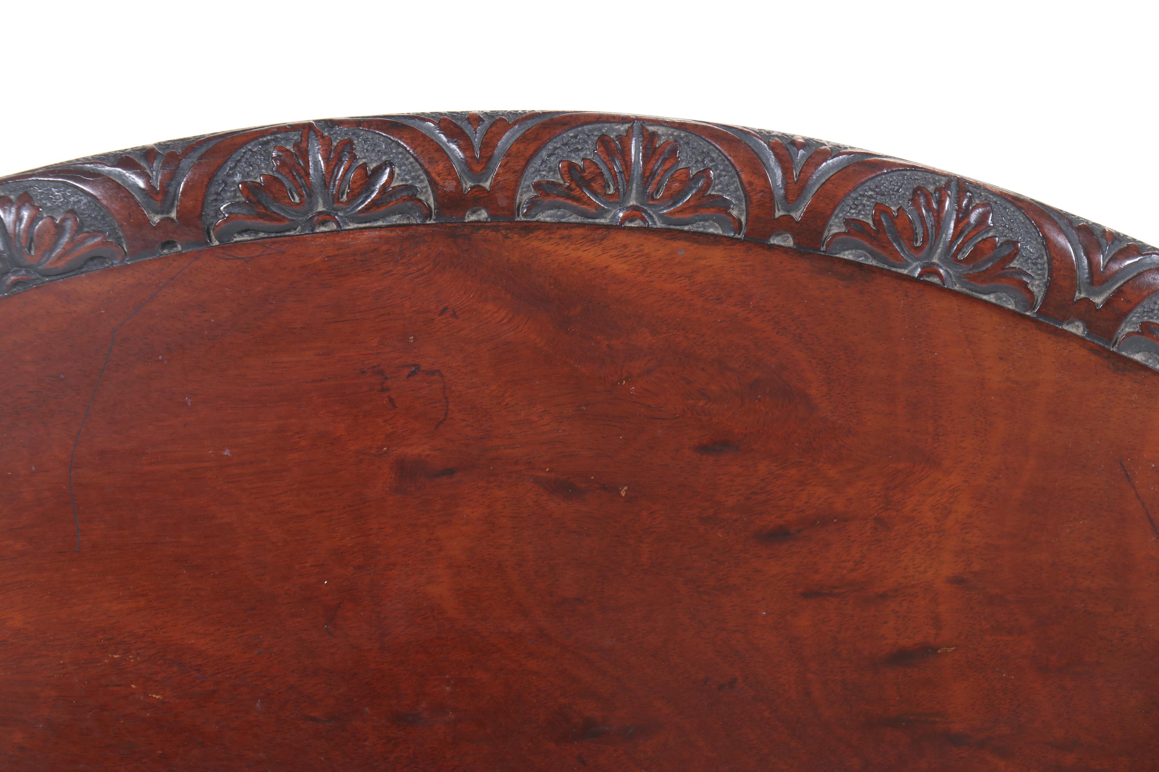 Chippendale Style Mahogany Tilt-Top Table, 20th Century