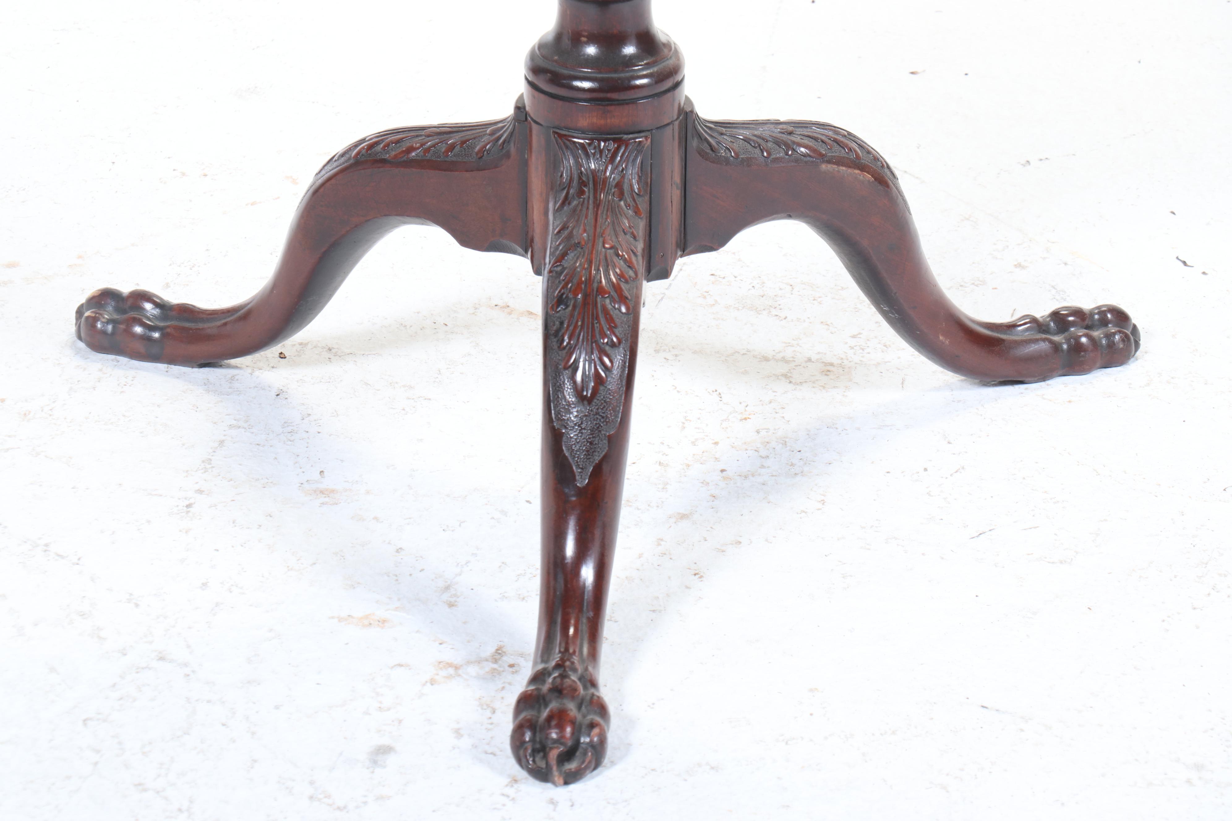 Chippendale Style Mahogany Tilt-Top Table, 20th Century