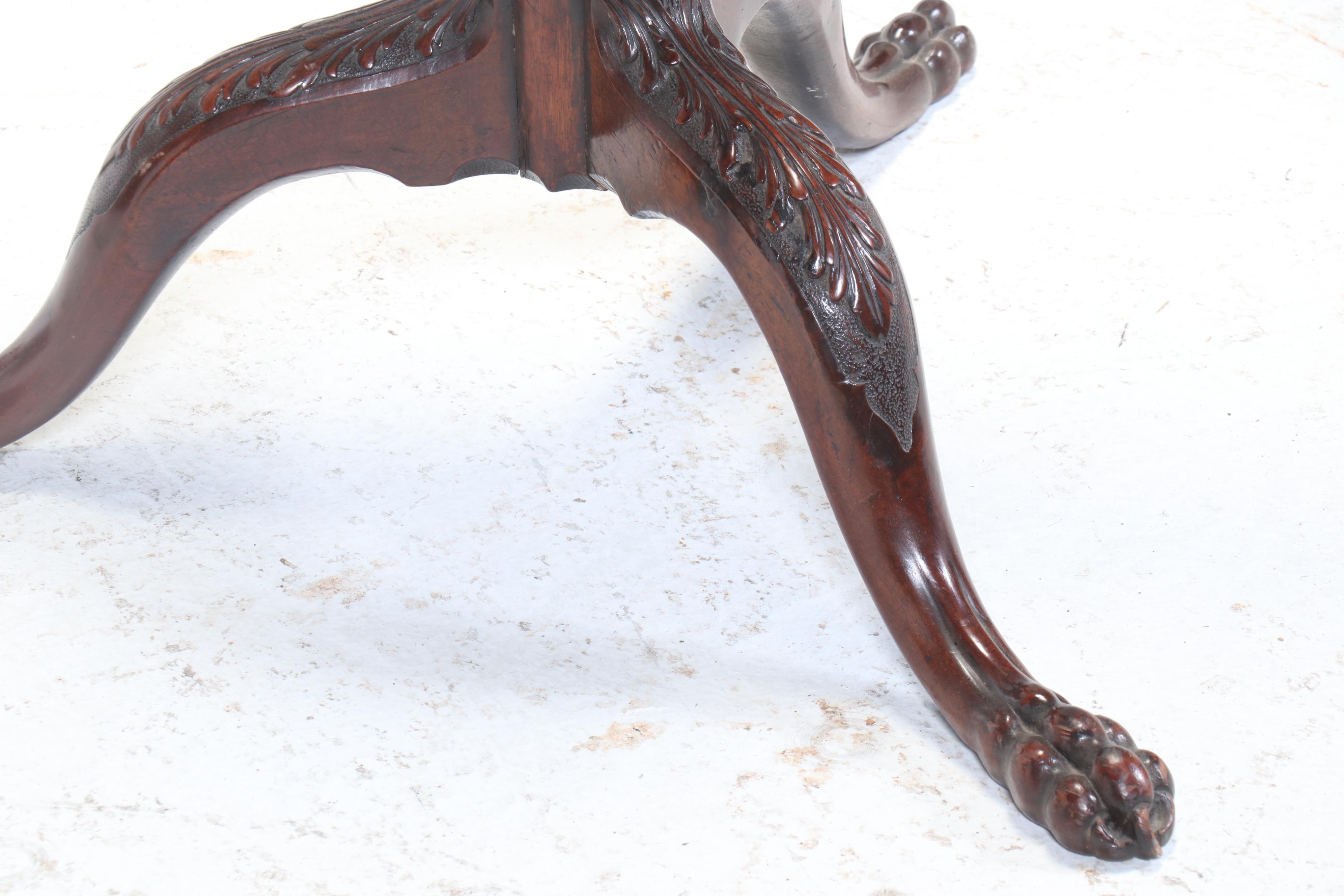 Chippendale Style Mahogany Tilt-Top Table, 20th Century