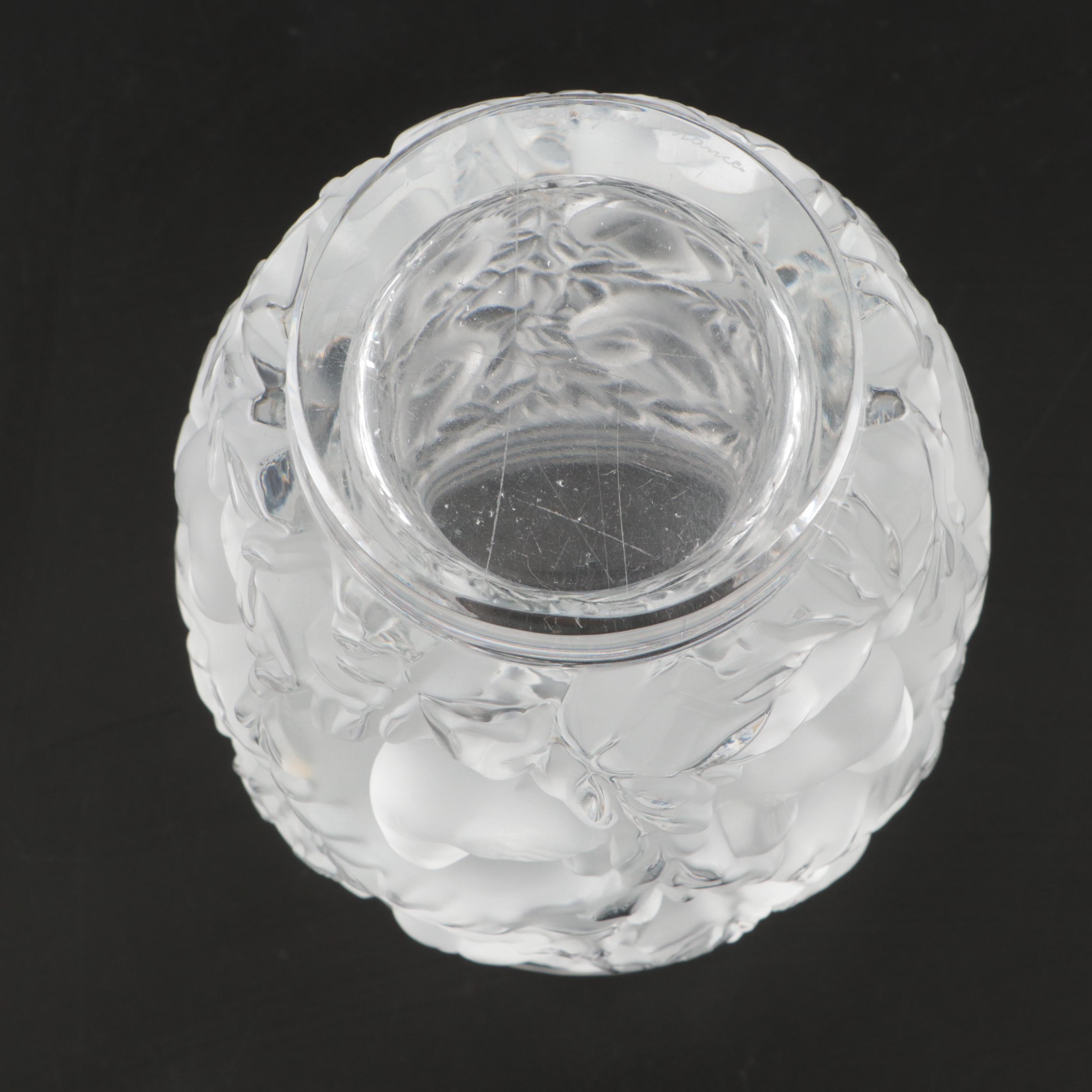 Lalique "Bagatelle" Crystal Vase