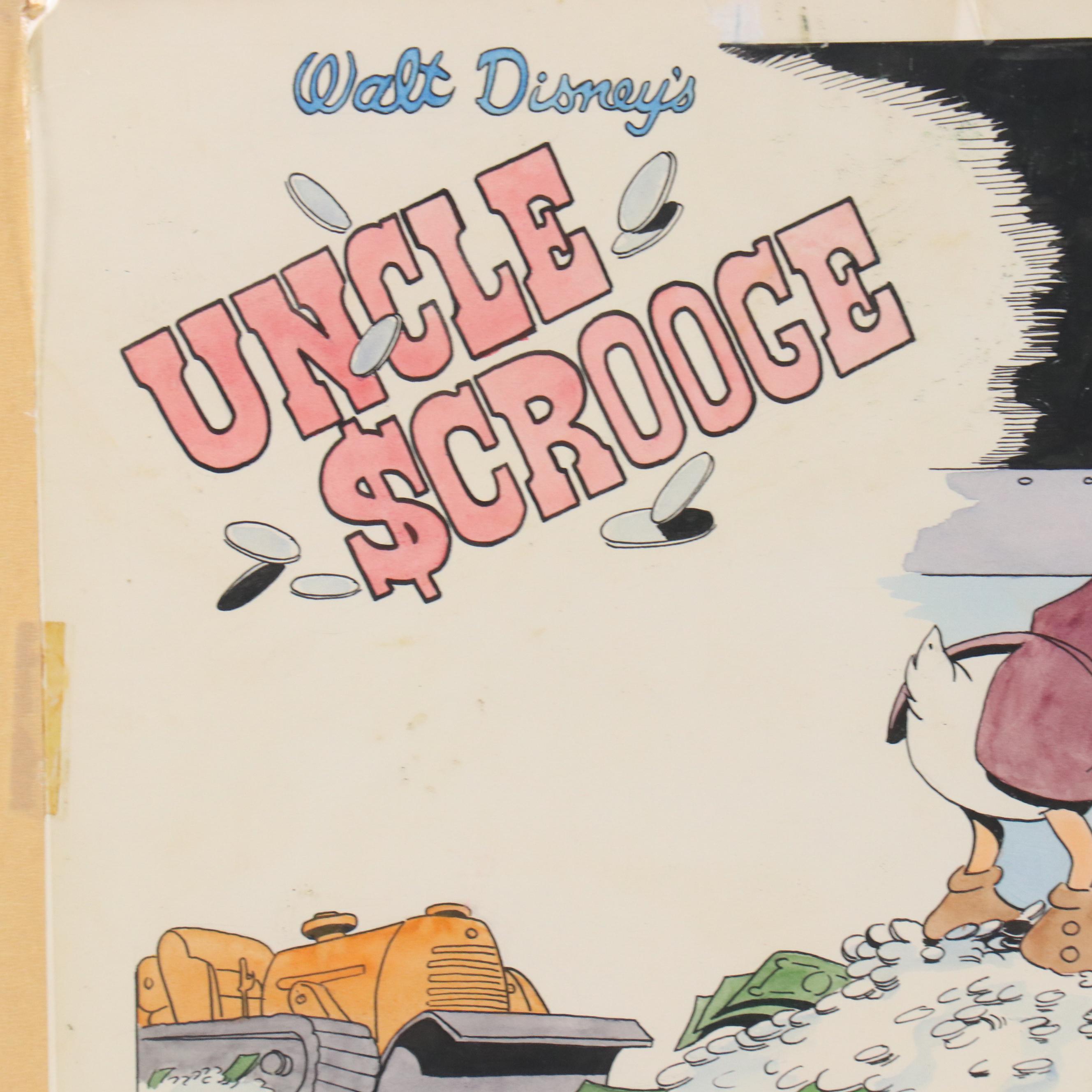 James L. Bruch Watercolor Illustration After Carl Barks "Uncle Scrooge"