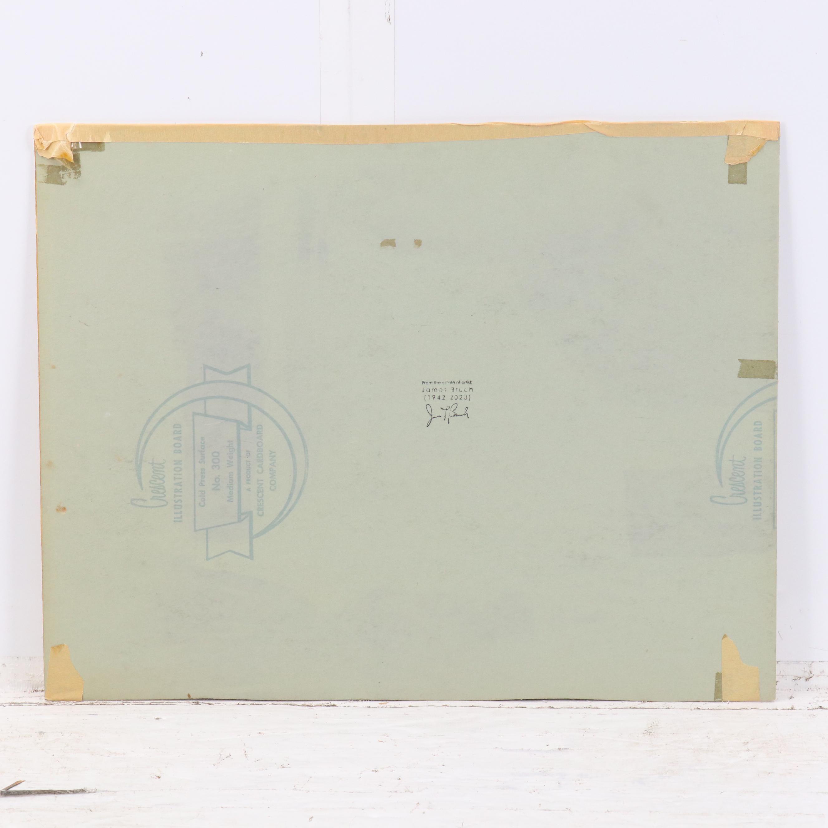 James L. Bruch Watercolor Illustration After Carl Barks "Uncle Scrooge"