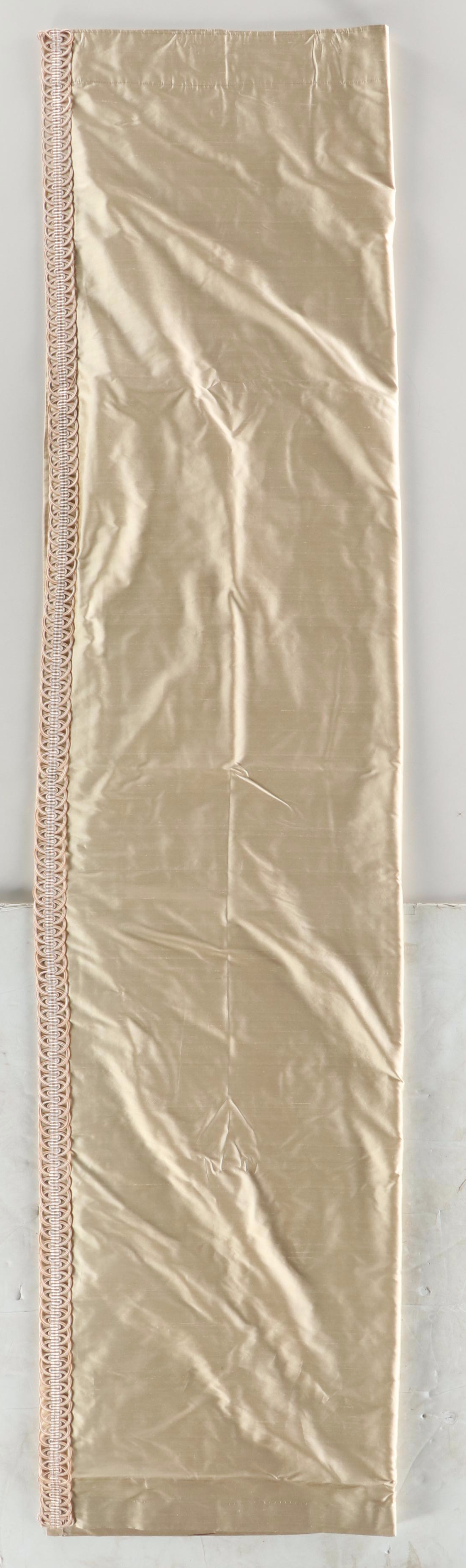 Bedskirt and Throw Pillows Set with Matching Braided Trimmed Curtains