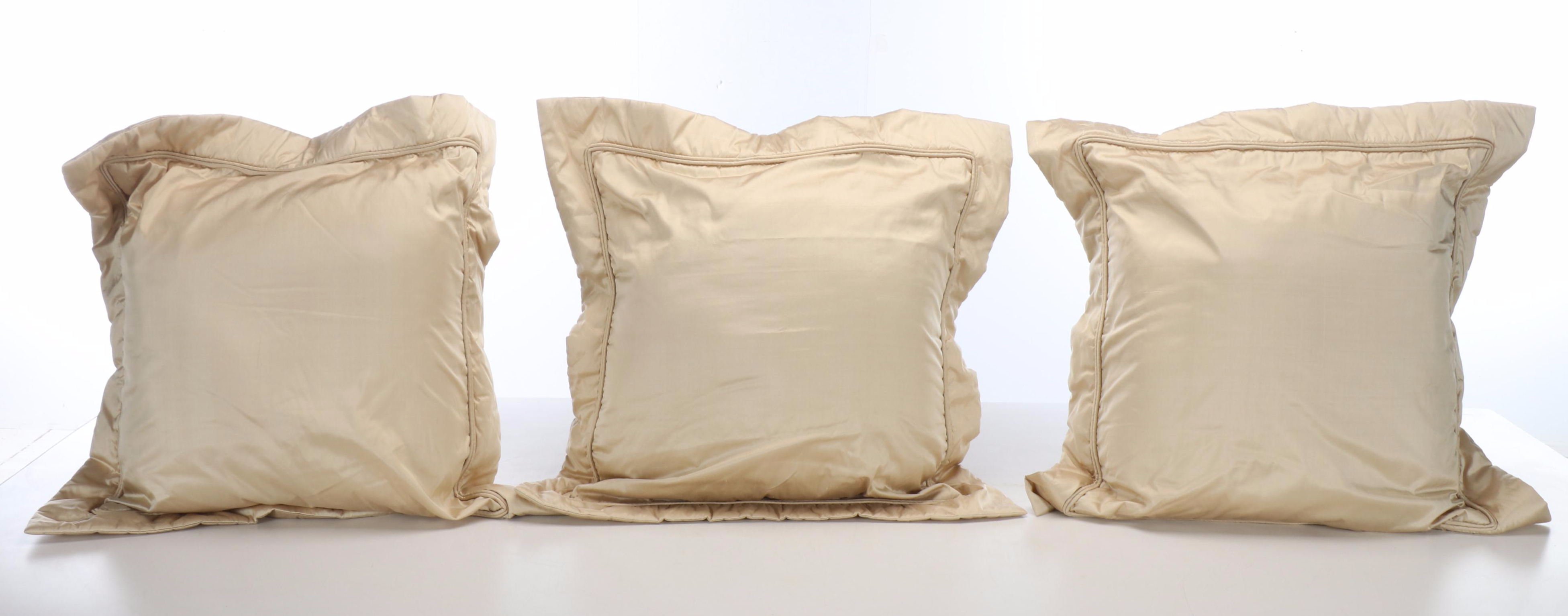 Bedskirt and Throw Pillows Set with Matching Braided Trimmed Curtains