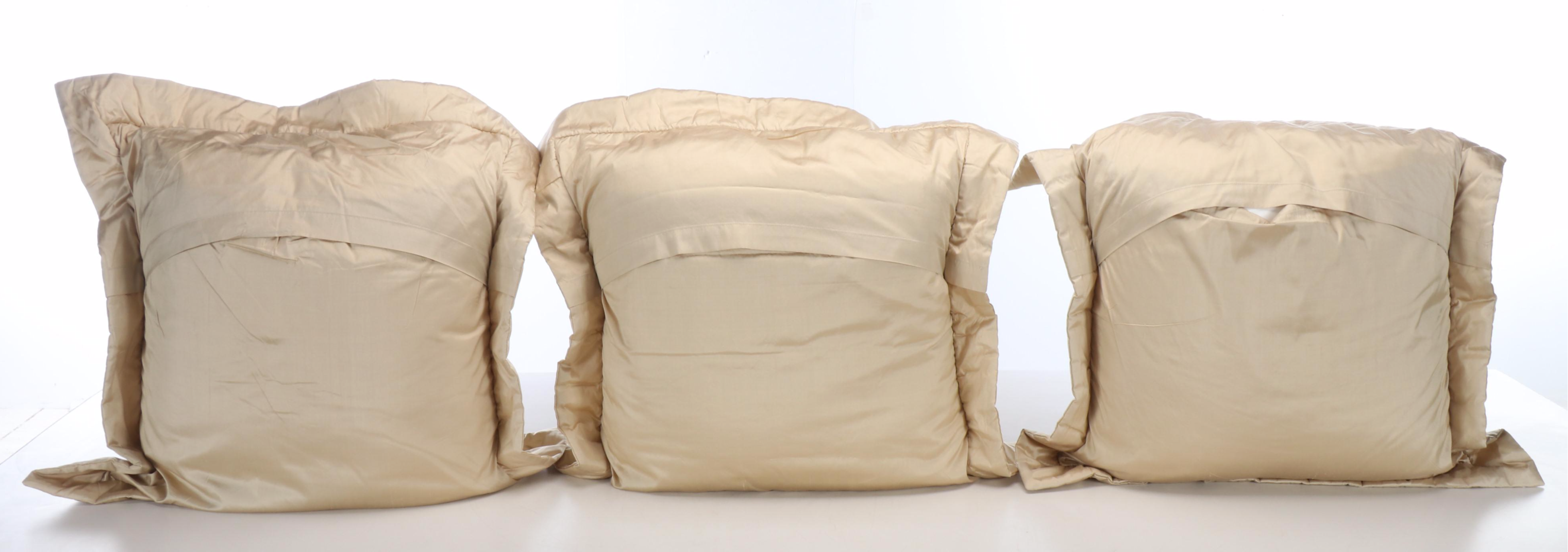 Bedskirt and Throw Pillows Set with Matching Braided Trimmed Curtains