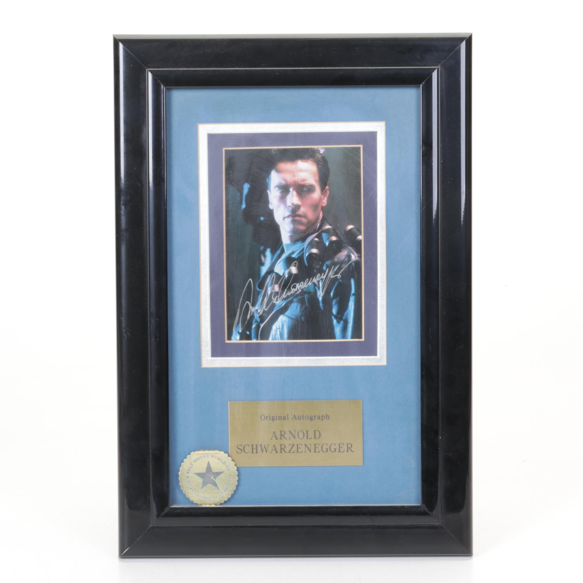 Arnold Schwarzenegger Signed Publicity Still, Disney World Authentication Seal
