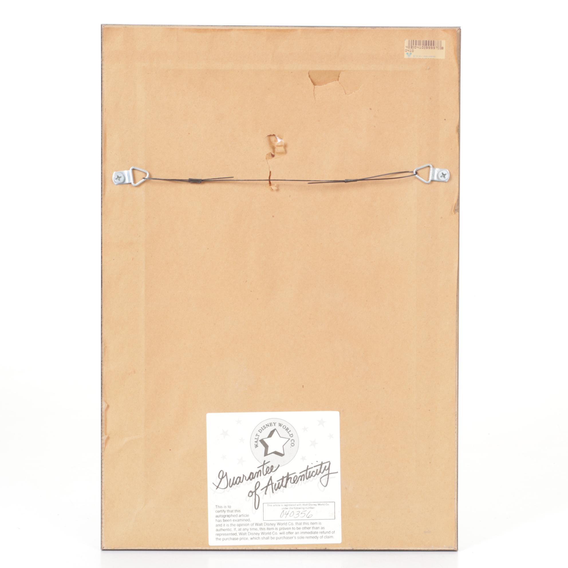 Arnold Schwarzenegger Signed Publicity Still, Disney World Authentication Seal