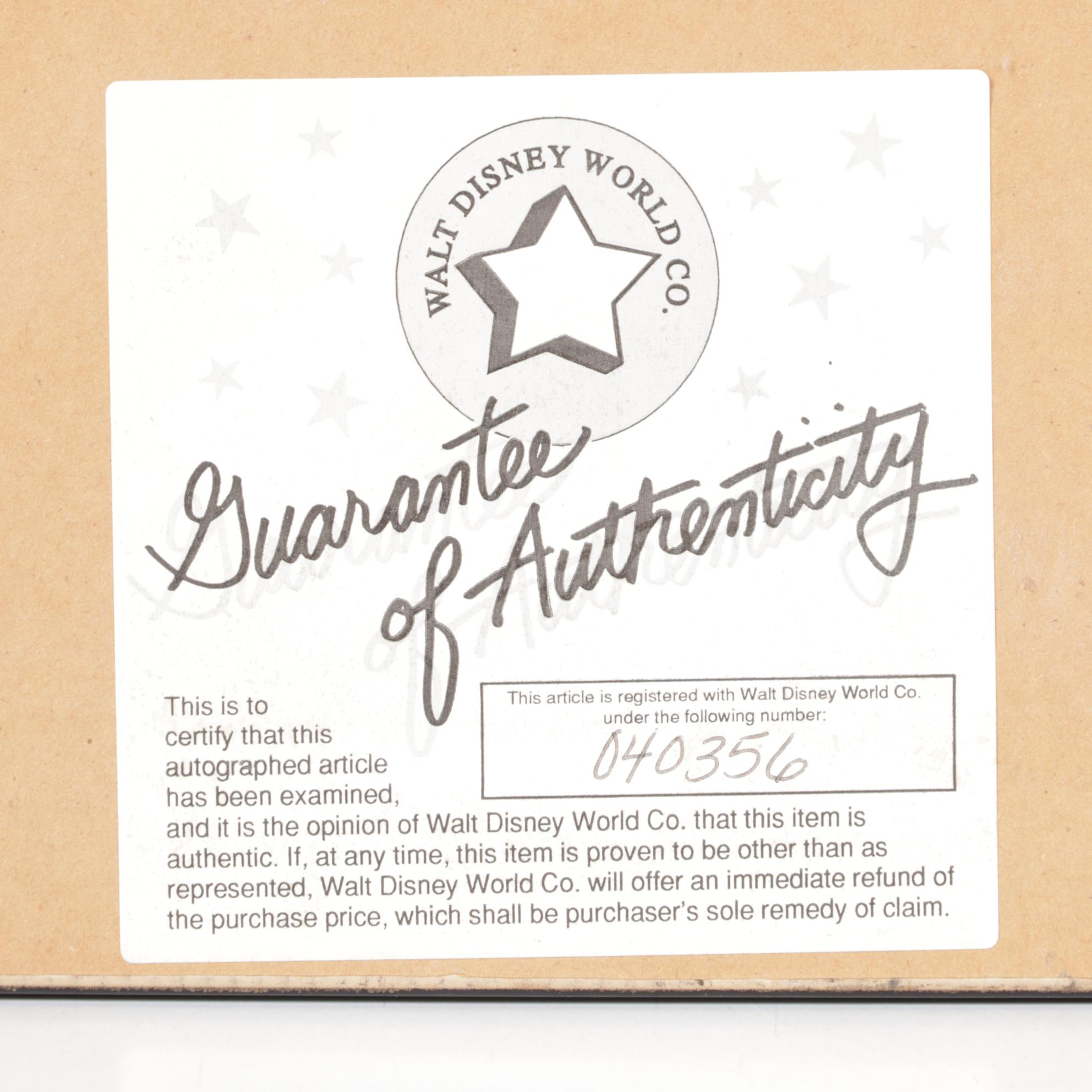 Arnold Schwarzenegger Signed Publicity Still, Disney World Authentication Seal